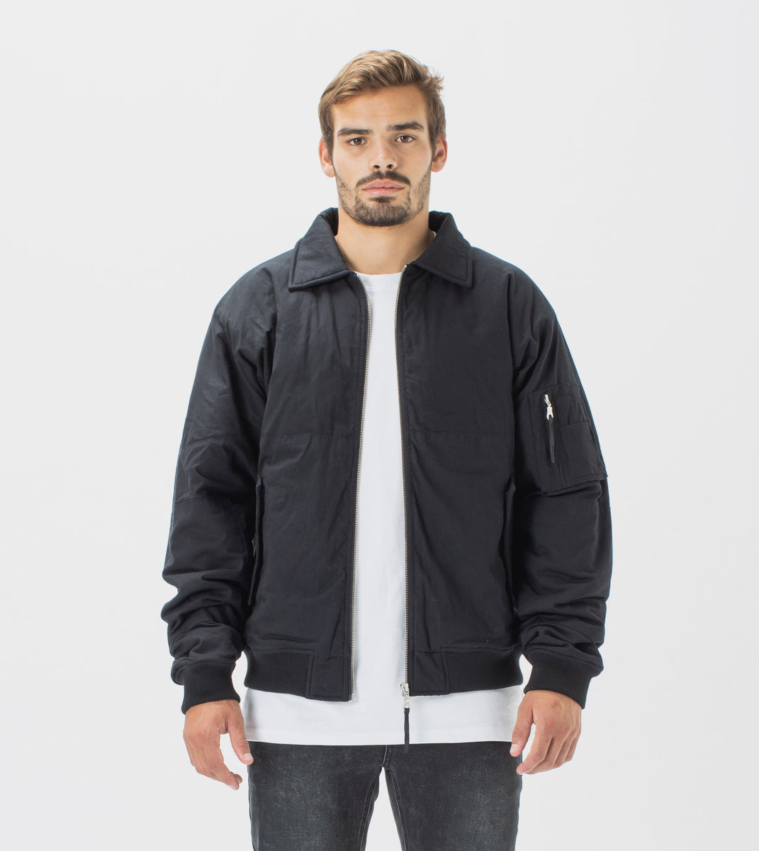 Militat Bomber Jacket Black ZANEROBE Global