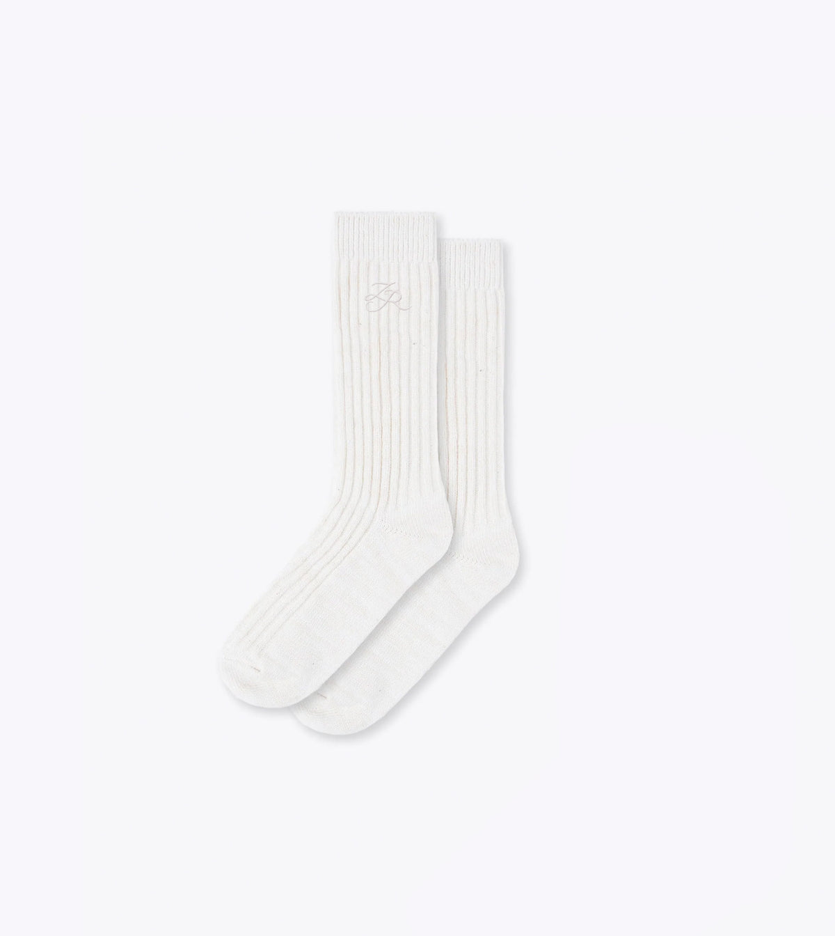 Slub Emblem Sock White/Natural