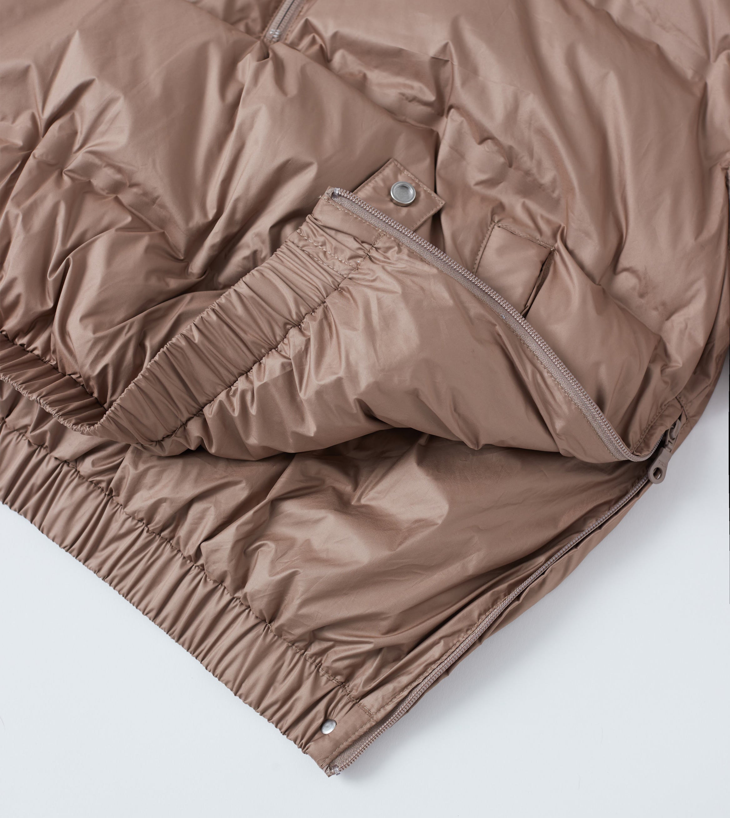 3/4 Puffer Jacket Dk Tan