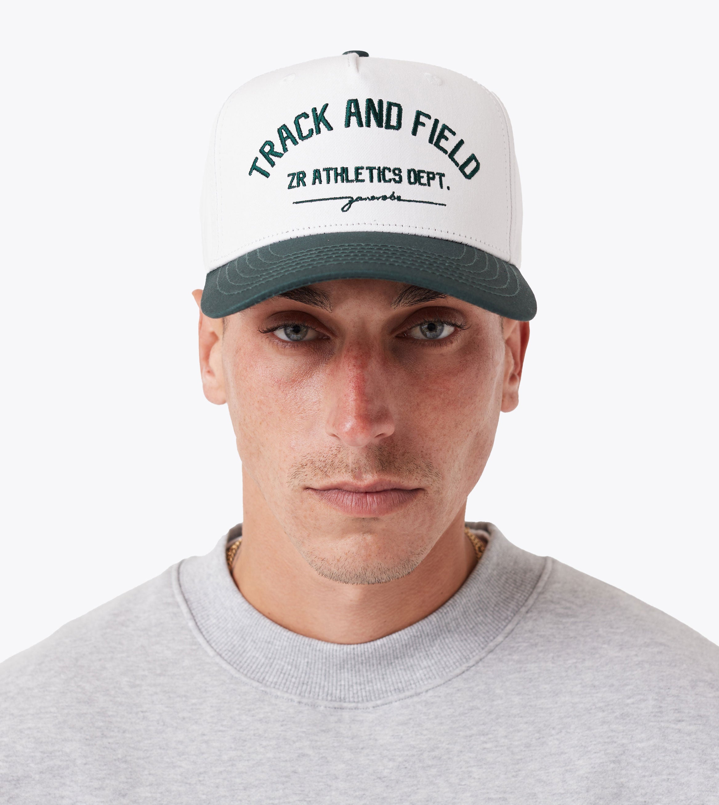 Ath. Snapback Vintage White/Forest