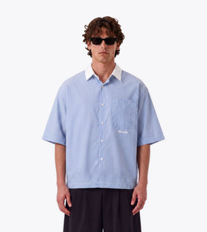 Bankers Box Crop Shirt Blue White - Coming Soon