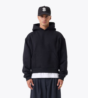 Box Crop Hood Black