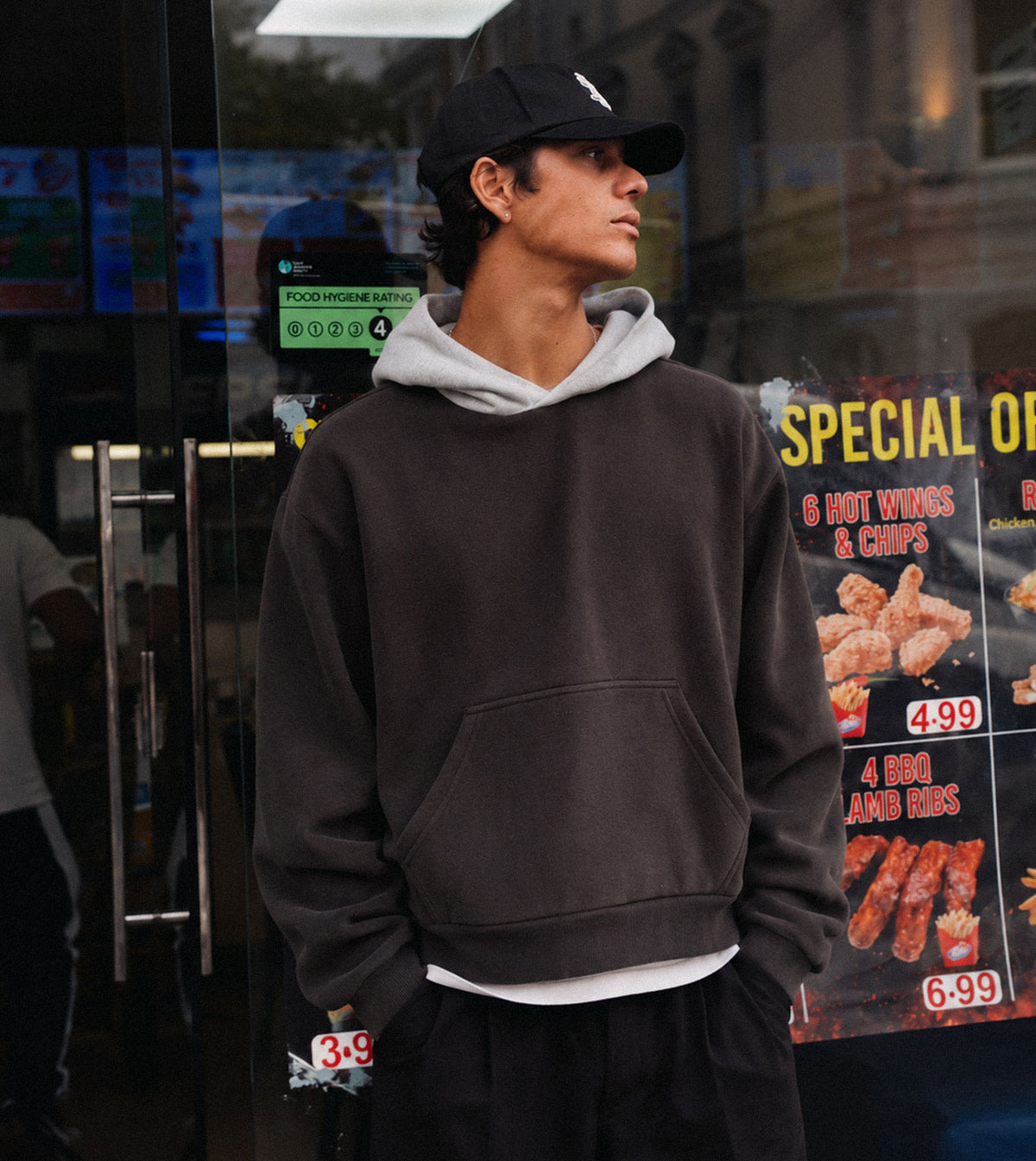 Box Crop Hood Charcoal Grey Marle - Coming Soon