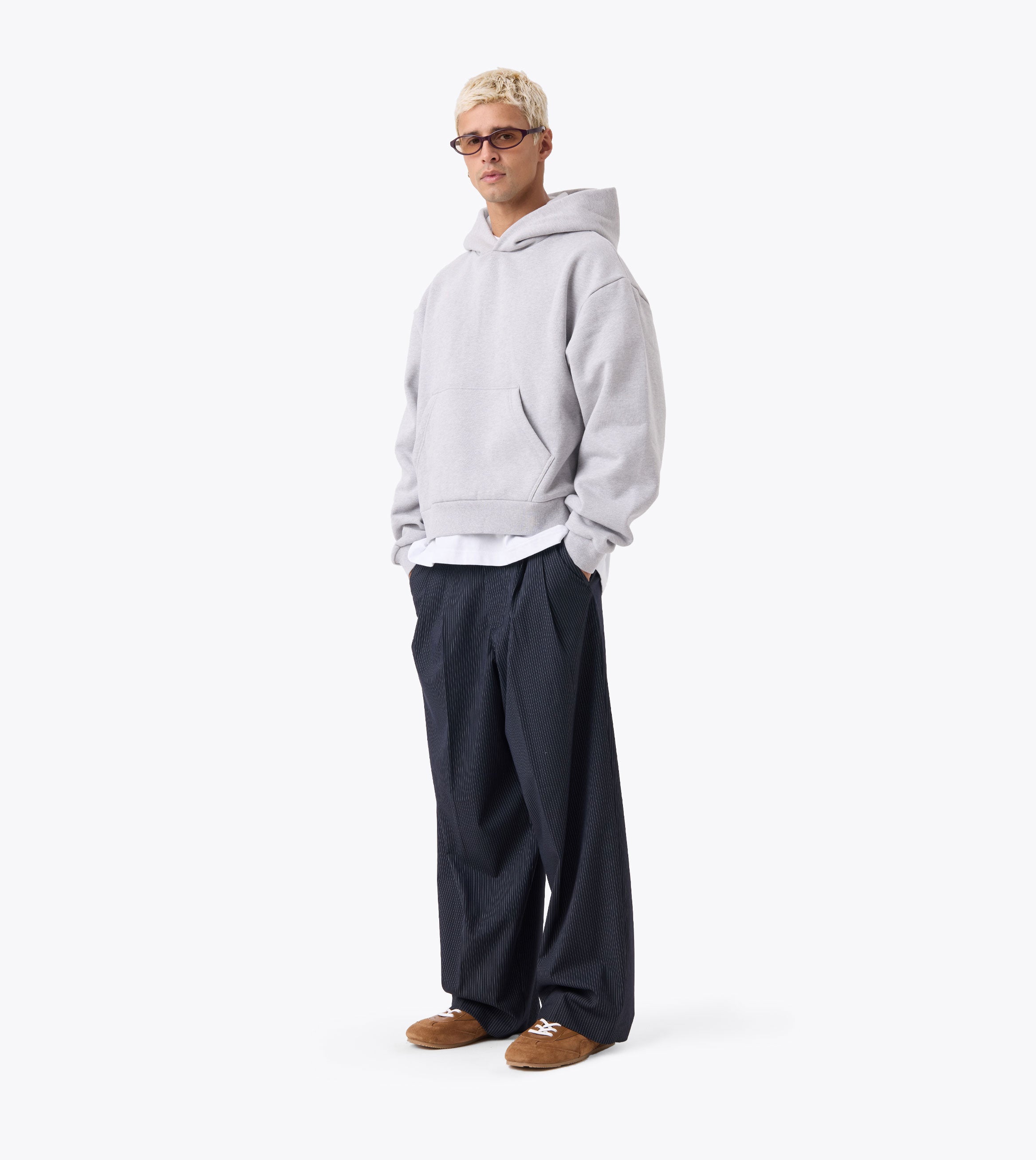 Box Crop Hood Grey Marle - Coming Soon