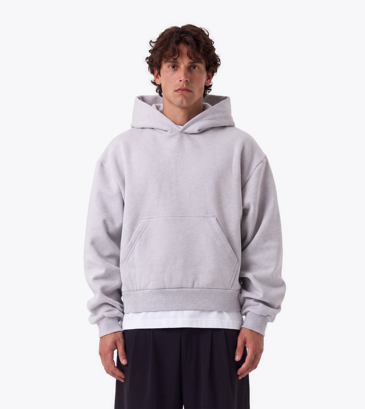 Box Crop Hood Medium Grey Marle - Coming Soon