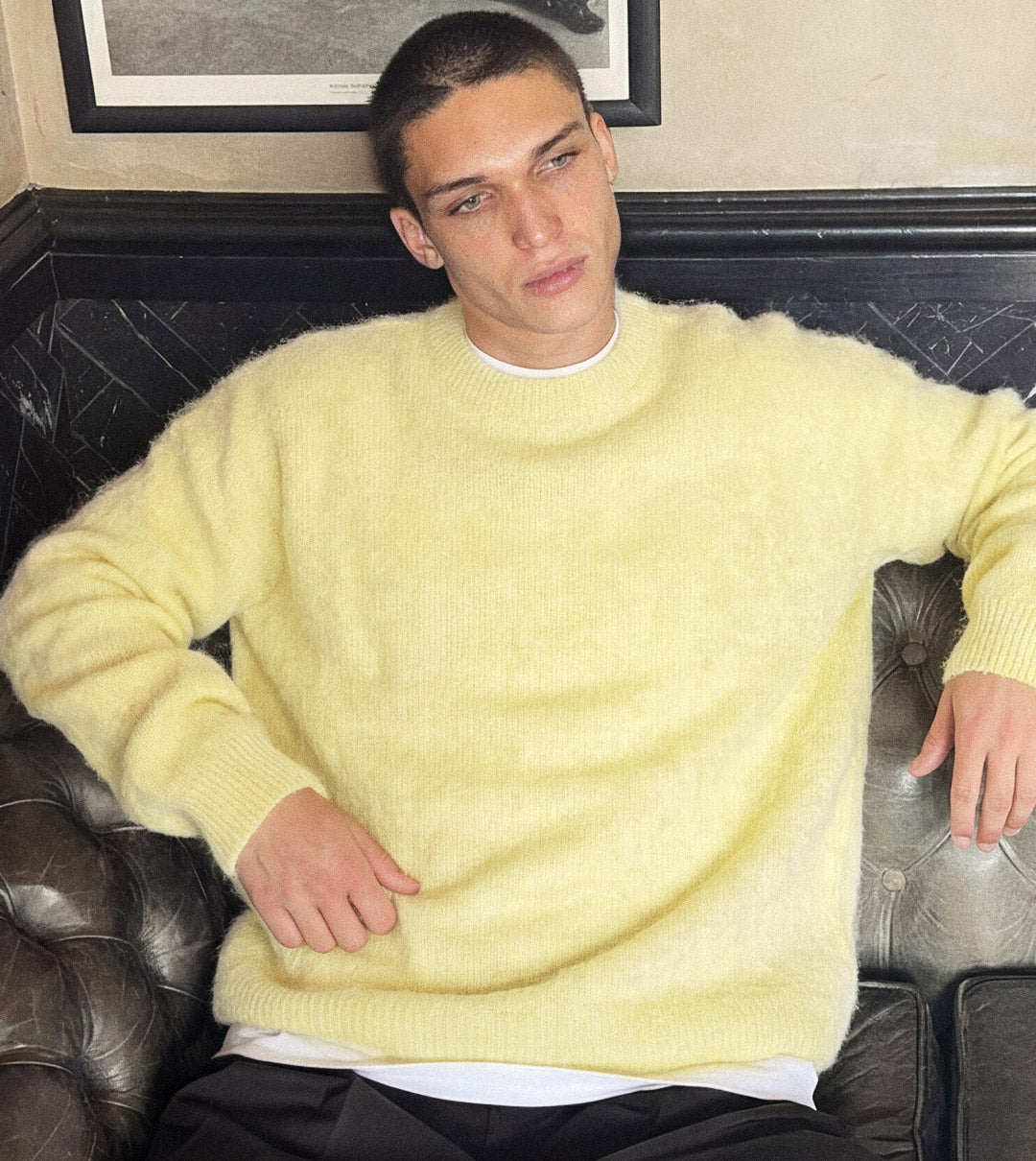 Box Crop Knit Crew Butter
