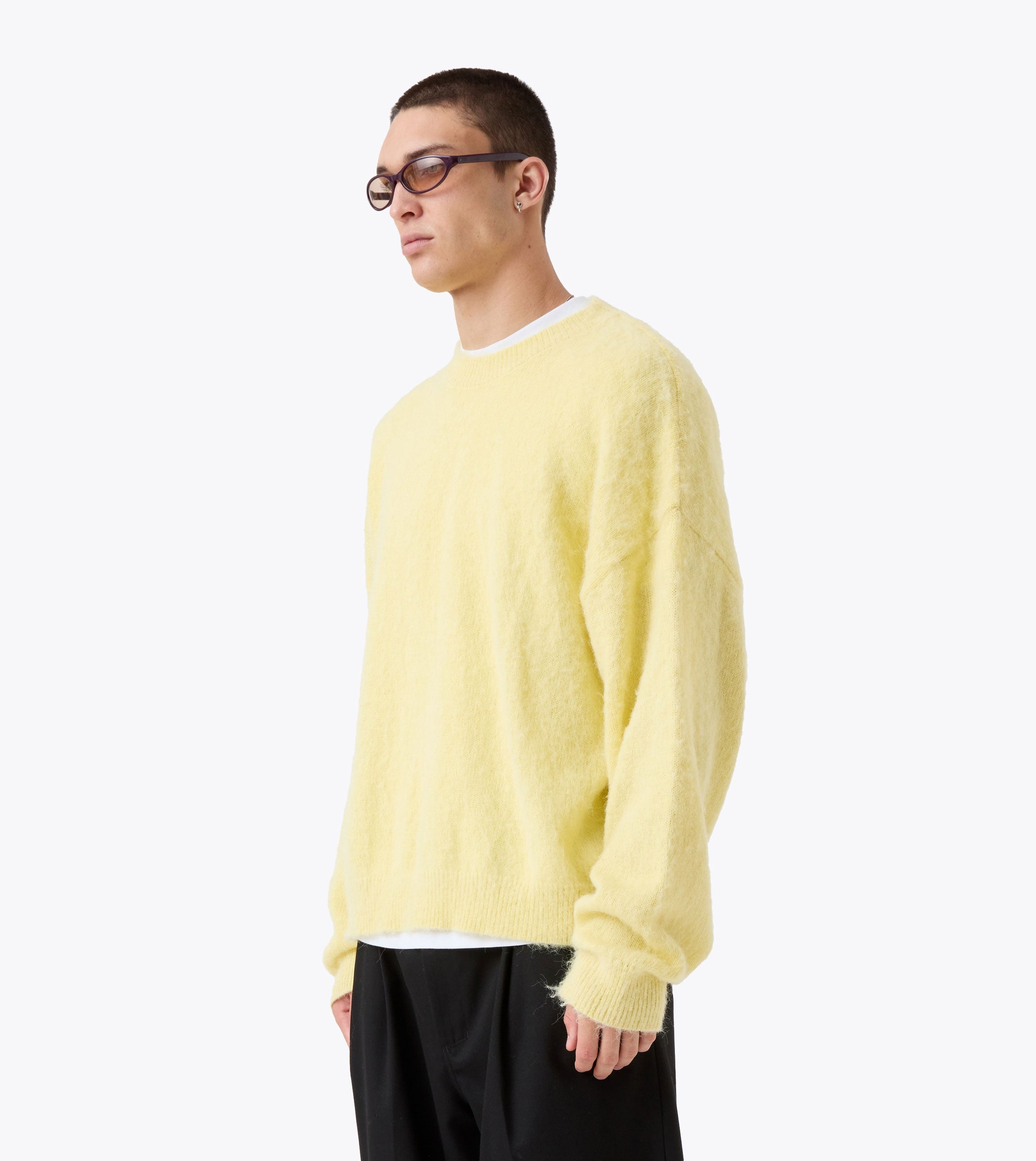 Box Crop Knit Crew Butter