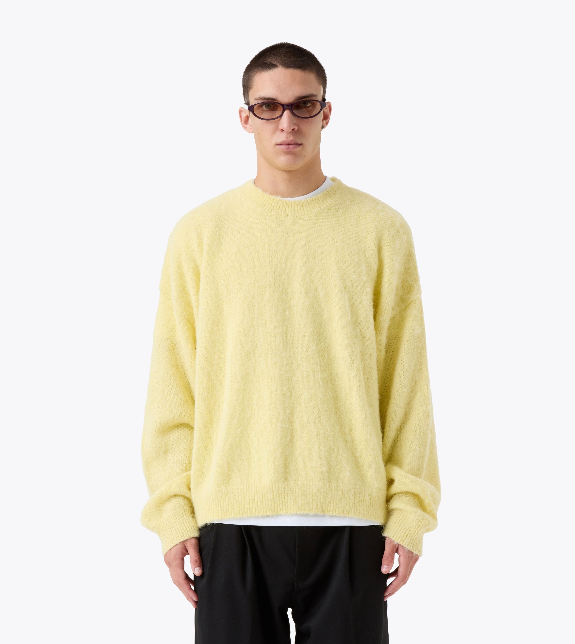 Box Crop Knit Crew Butter