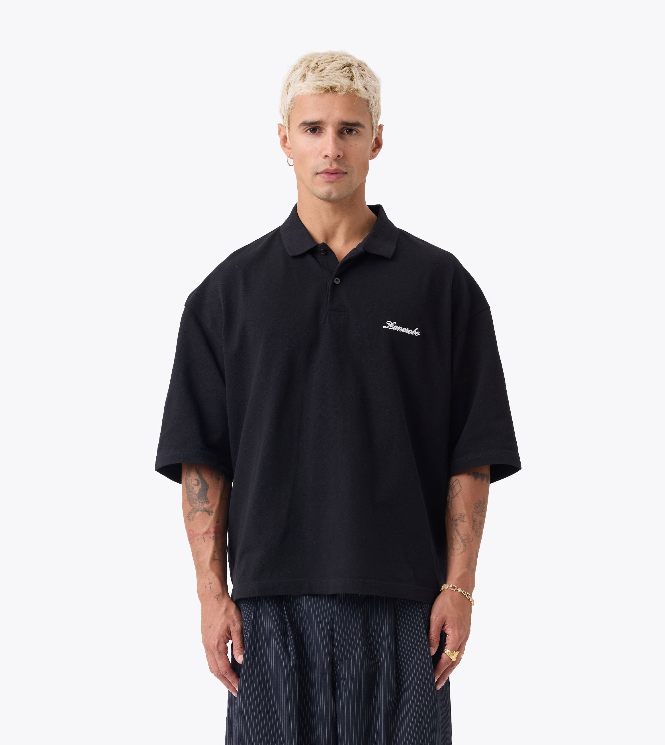 Box Crop Polo Black - Coming Soon