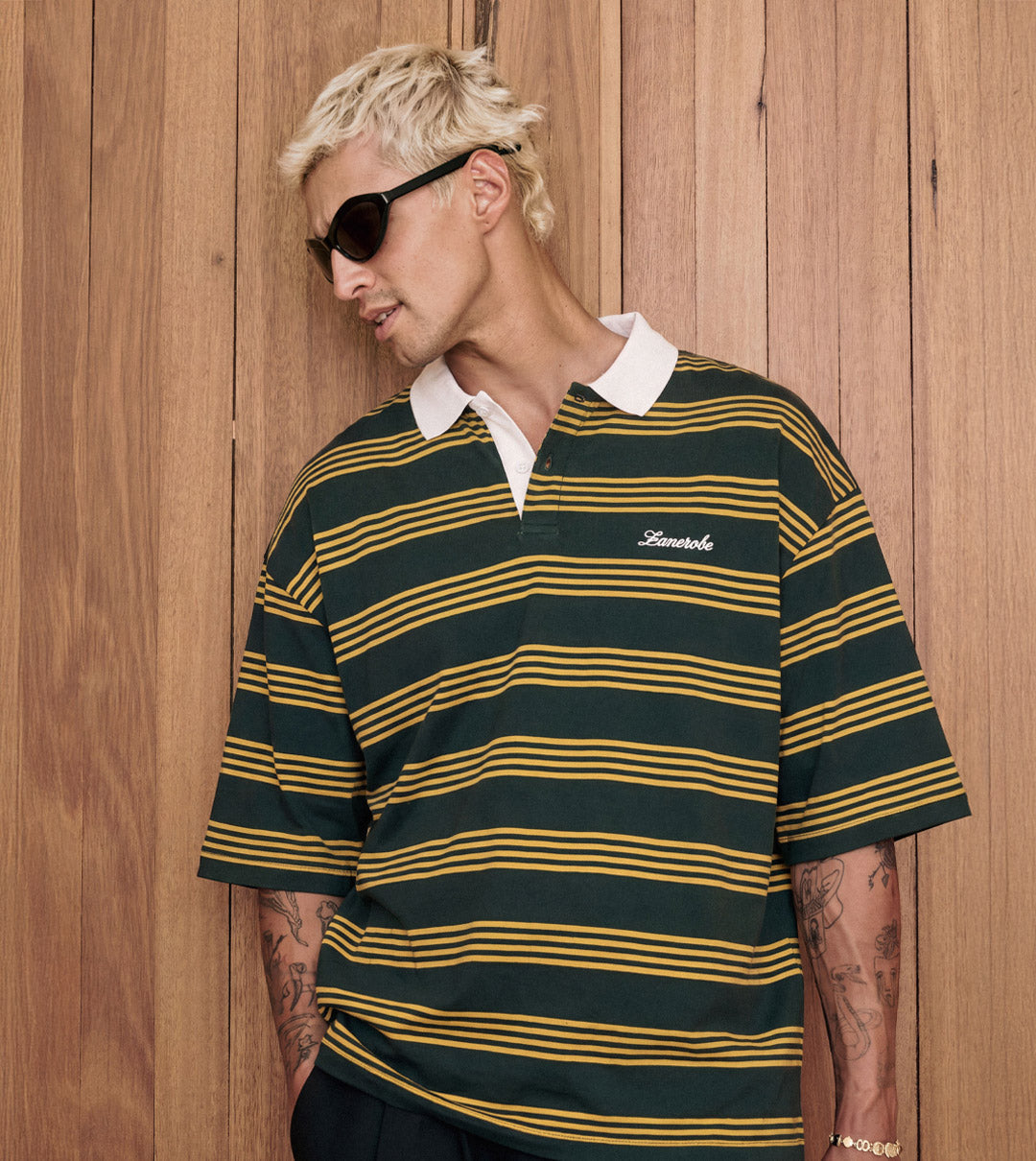 Box Crop Polo Green/Gold - Coming Soon