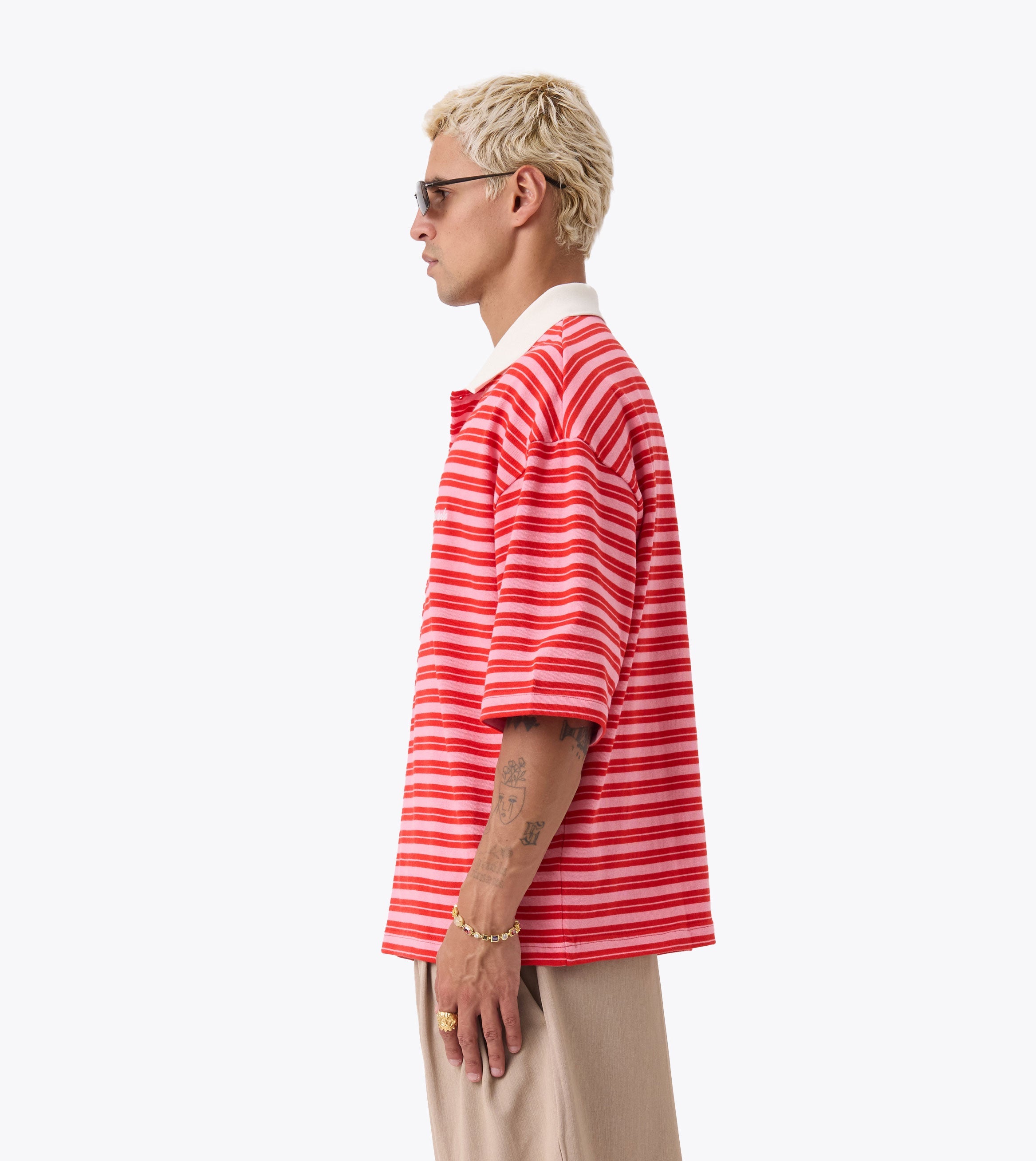 Box Crop Polo Pink/Red - Coming Soon