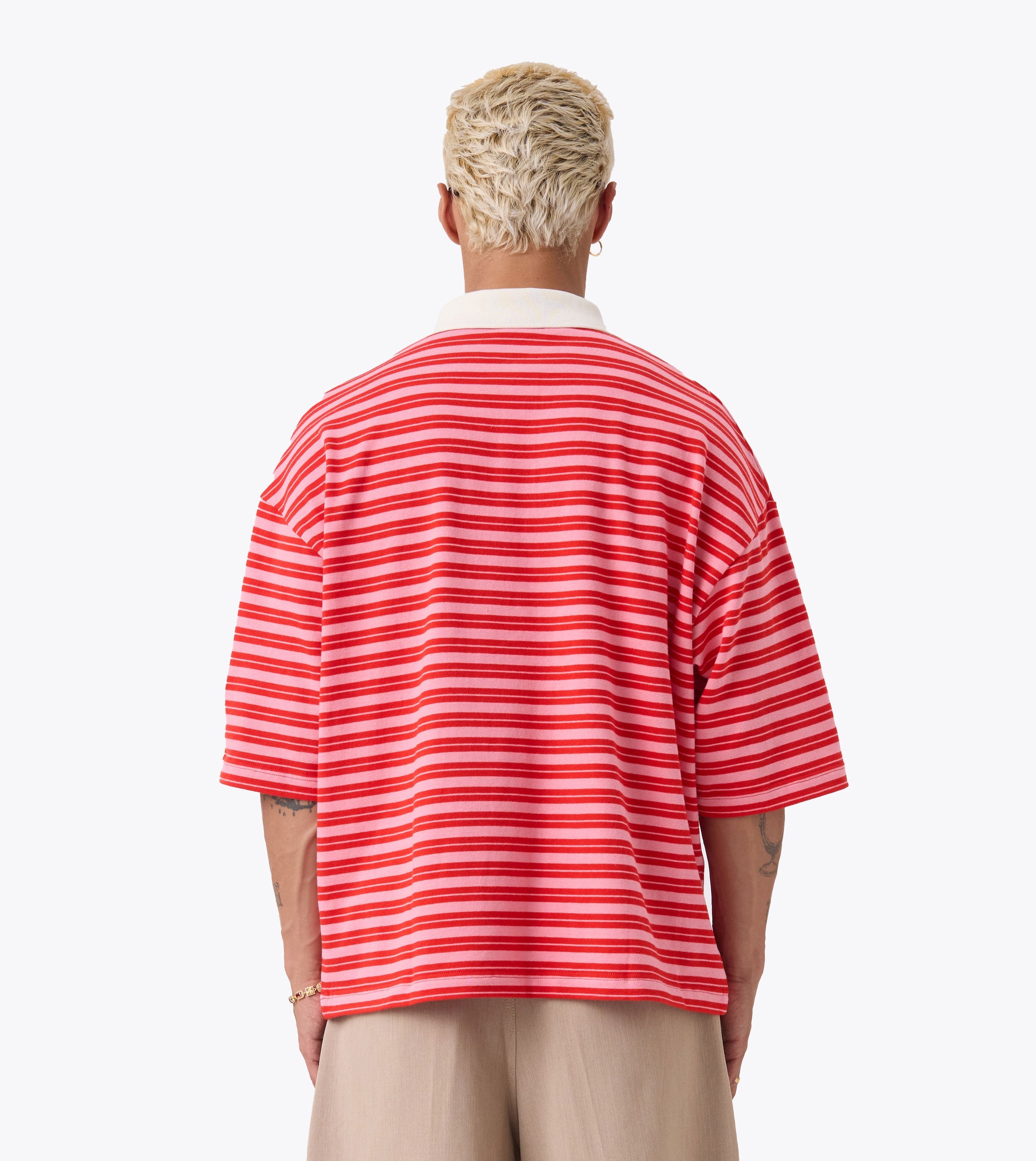 Box Crop Polo Pink/Red - Coming Soon