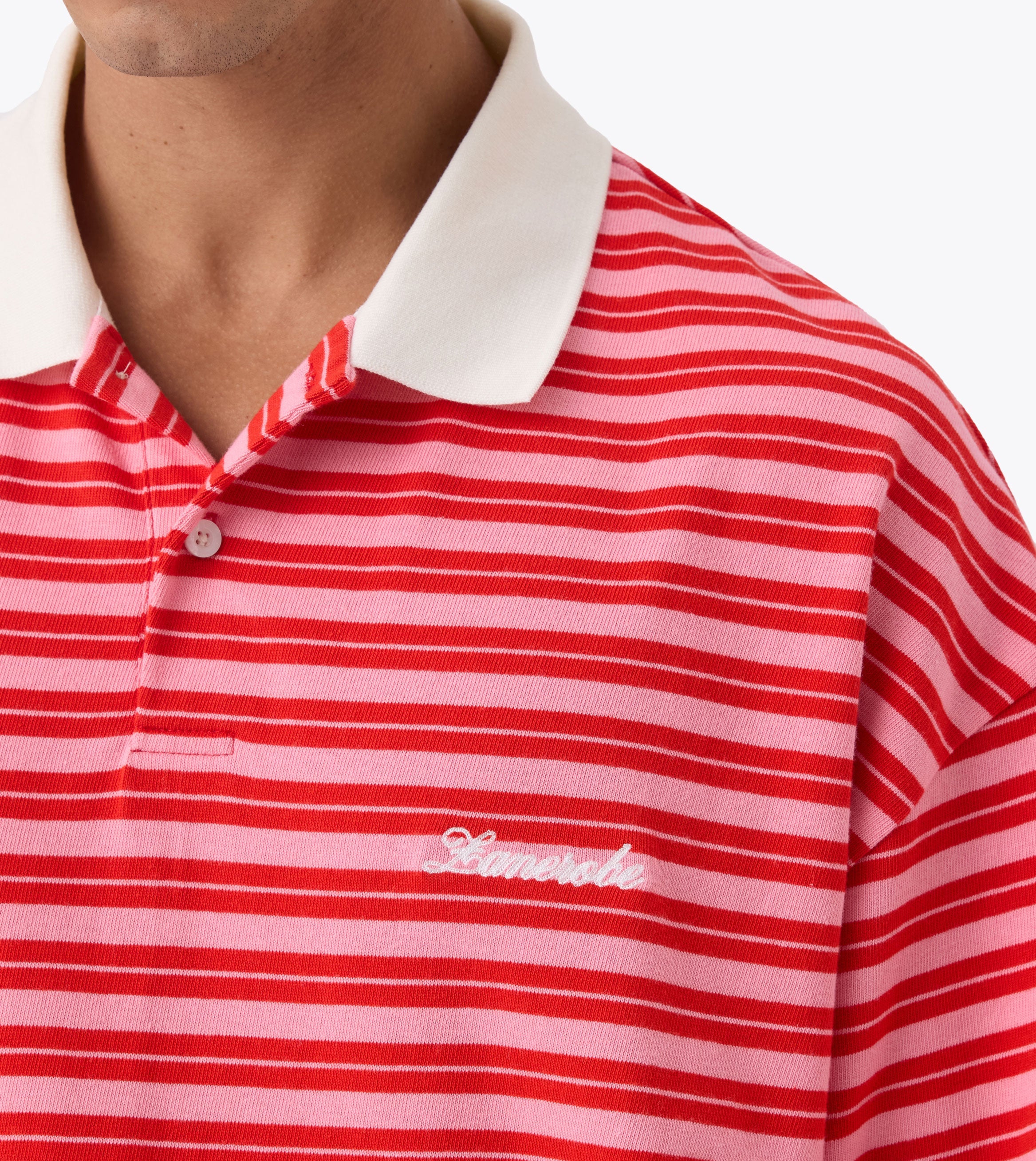 Box Crop Polo Pink/Red - Coming Soon