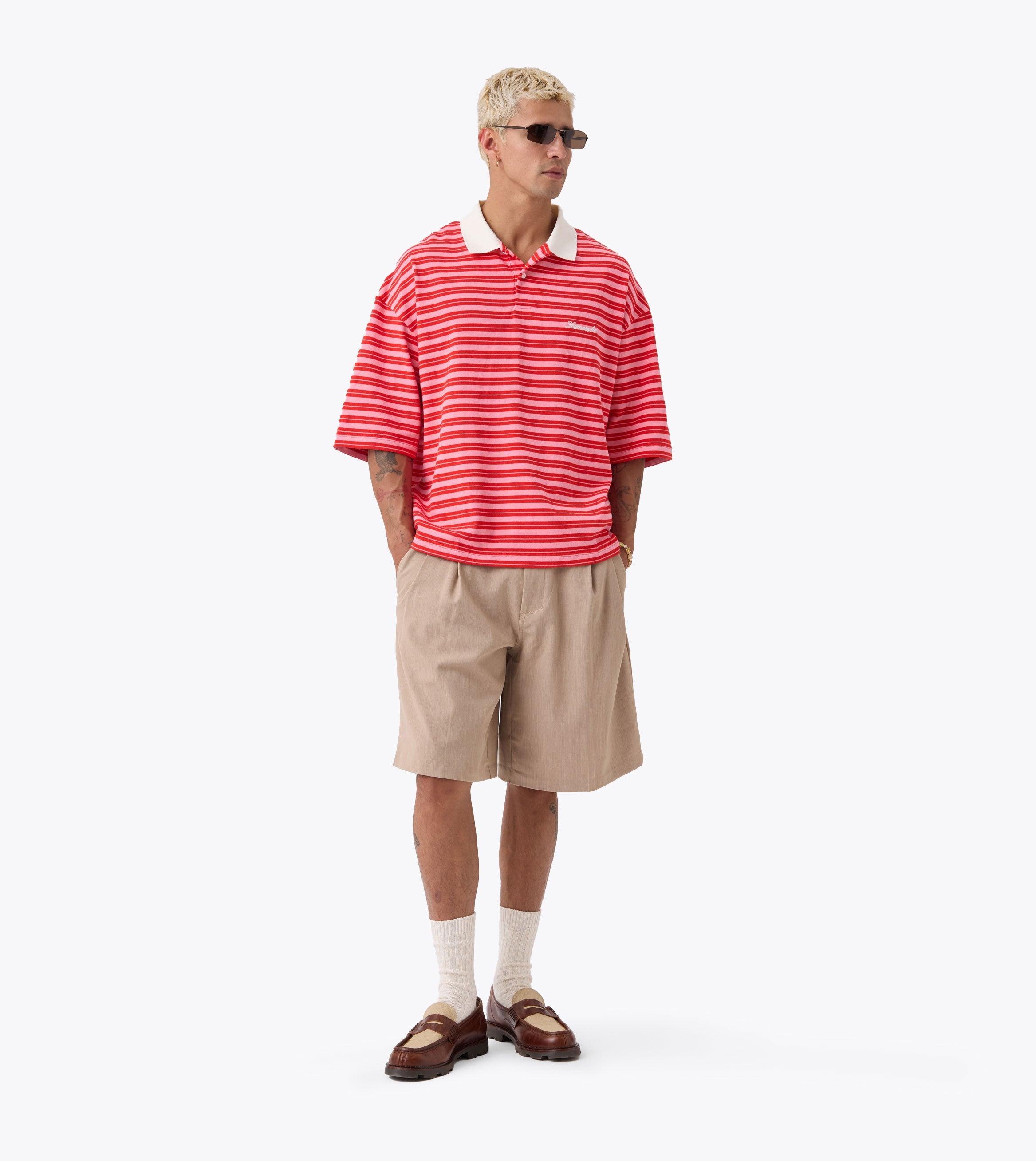 Box Crop Polo Pink/Red - Coming Soon