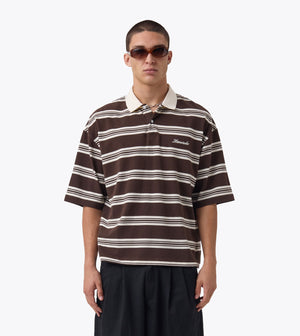 Box Crop Polo Vintage White Choc