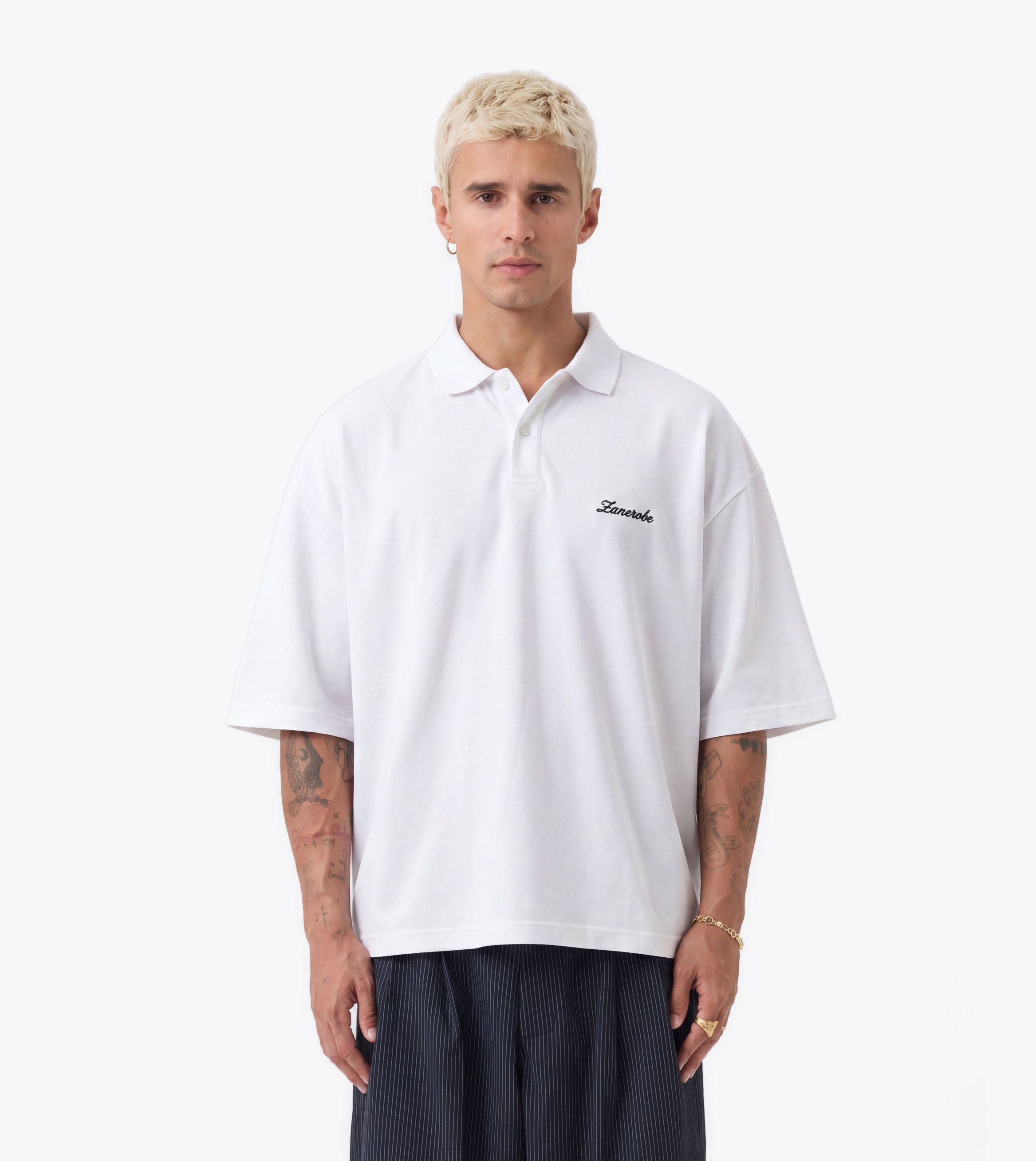 Box Crop Polo White - Coming Soon