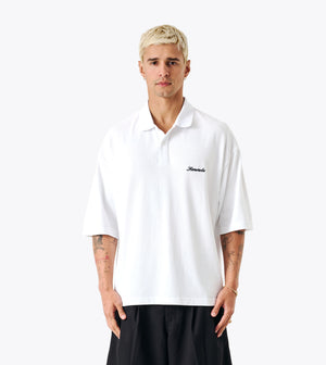 Box Crop Polo White