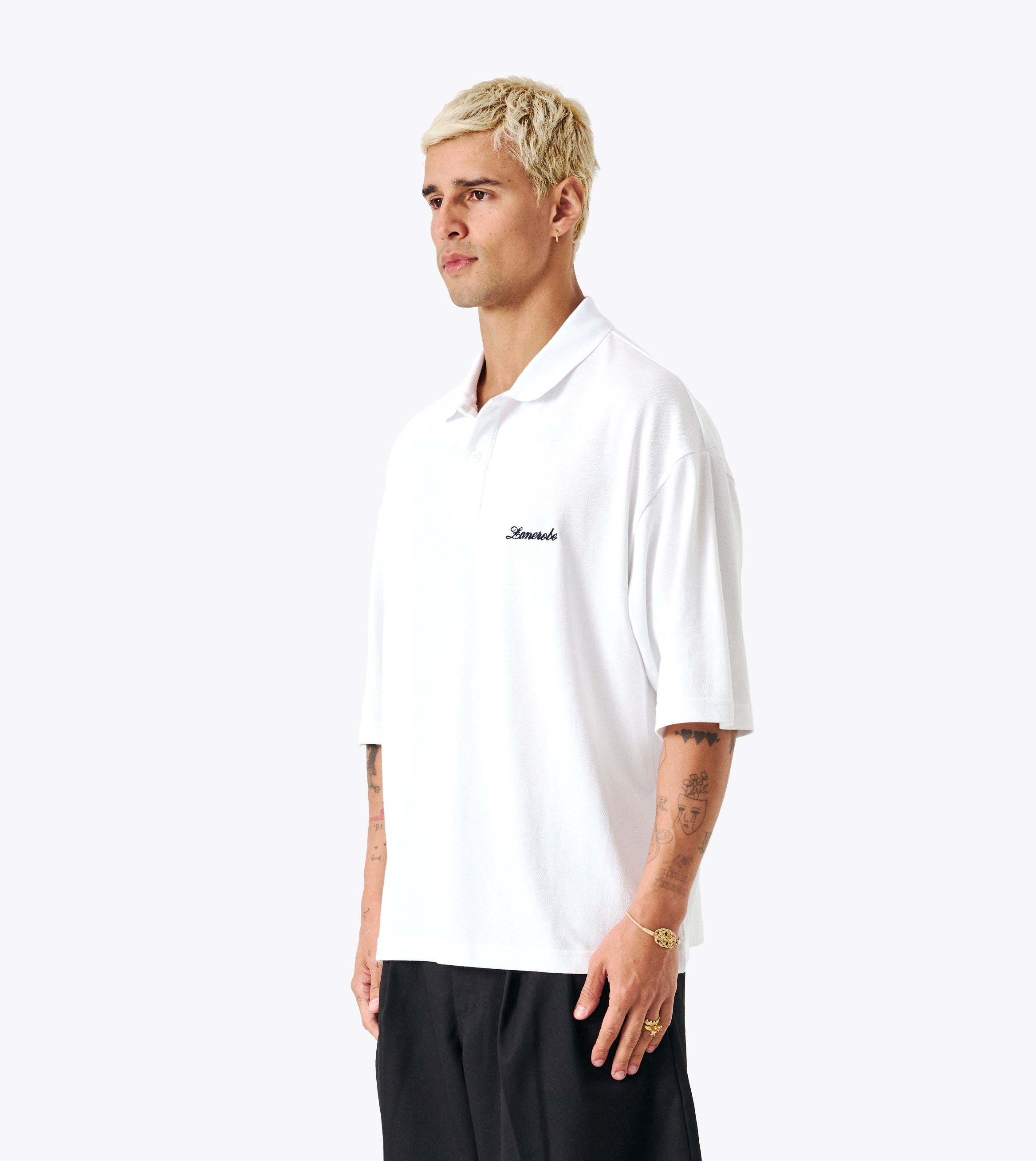 Box Crop Polo White