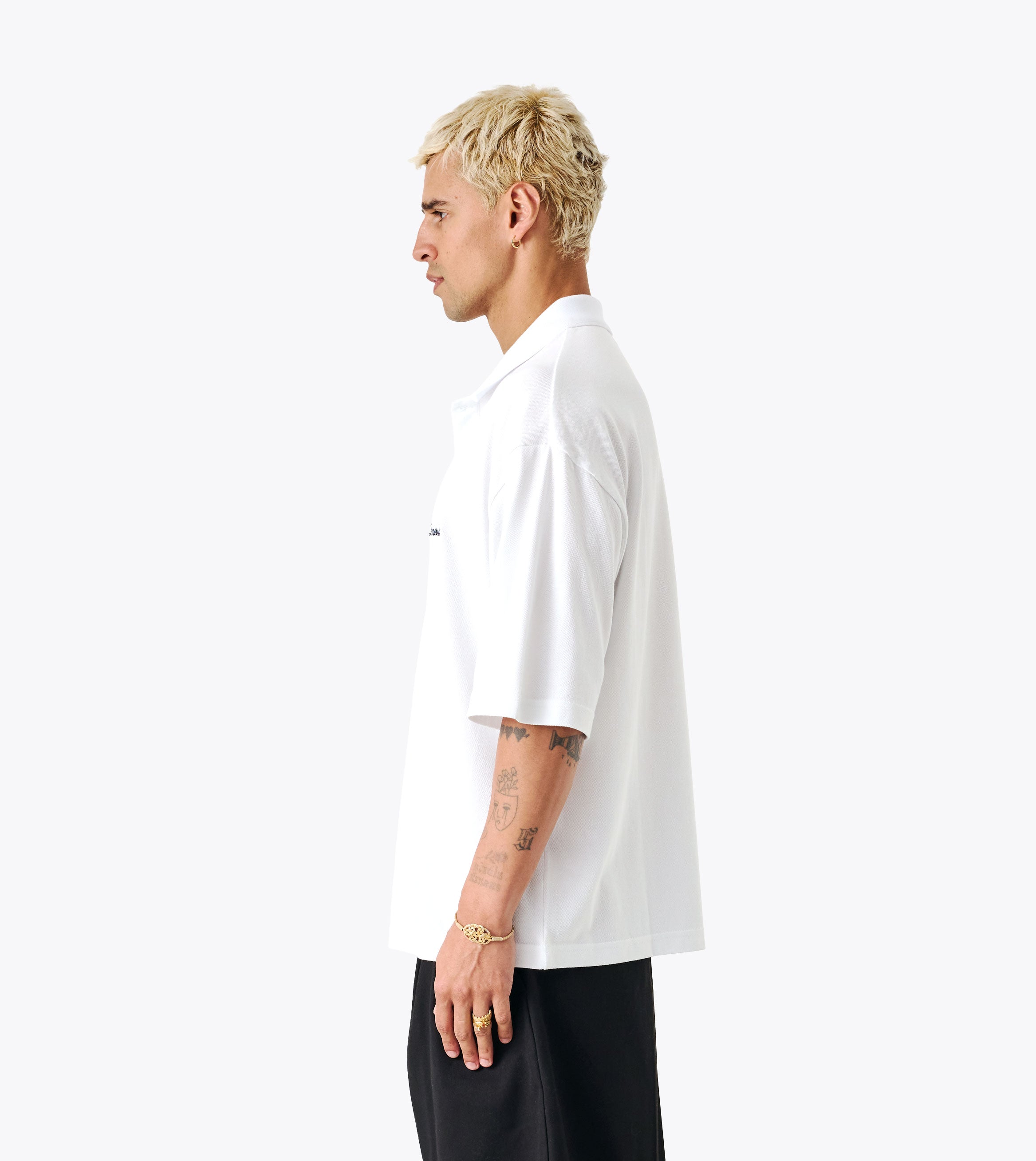 Box Crop Polo White