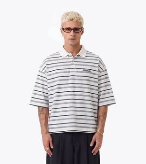 Box Crop Polo White/Grey/Black - Coming Soon
