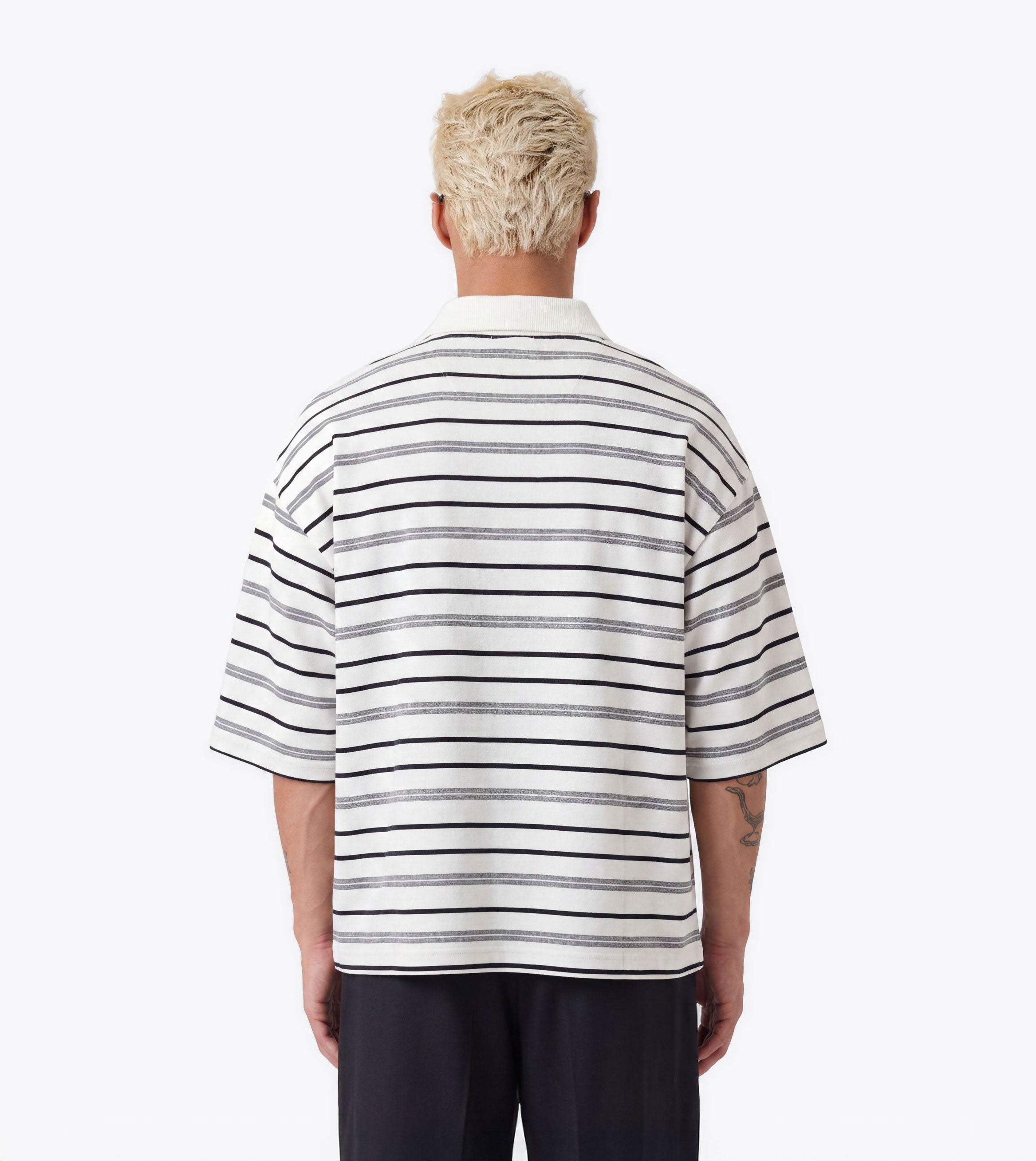 Box Crop Polo White/Grey/Black - Coming Soon