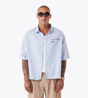 Box Crop Shirt Blue Stripe - Coming Soon