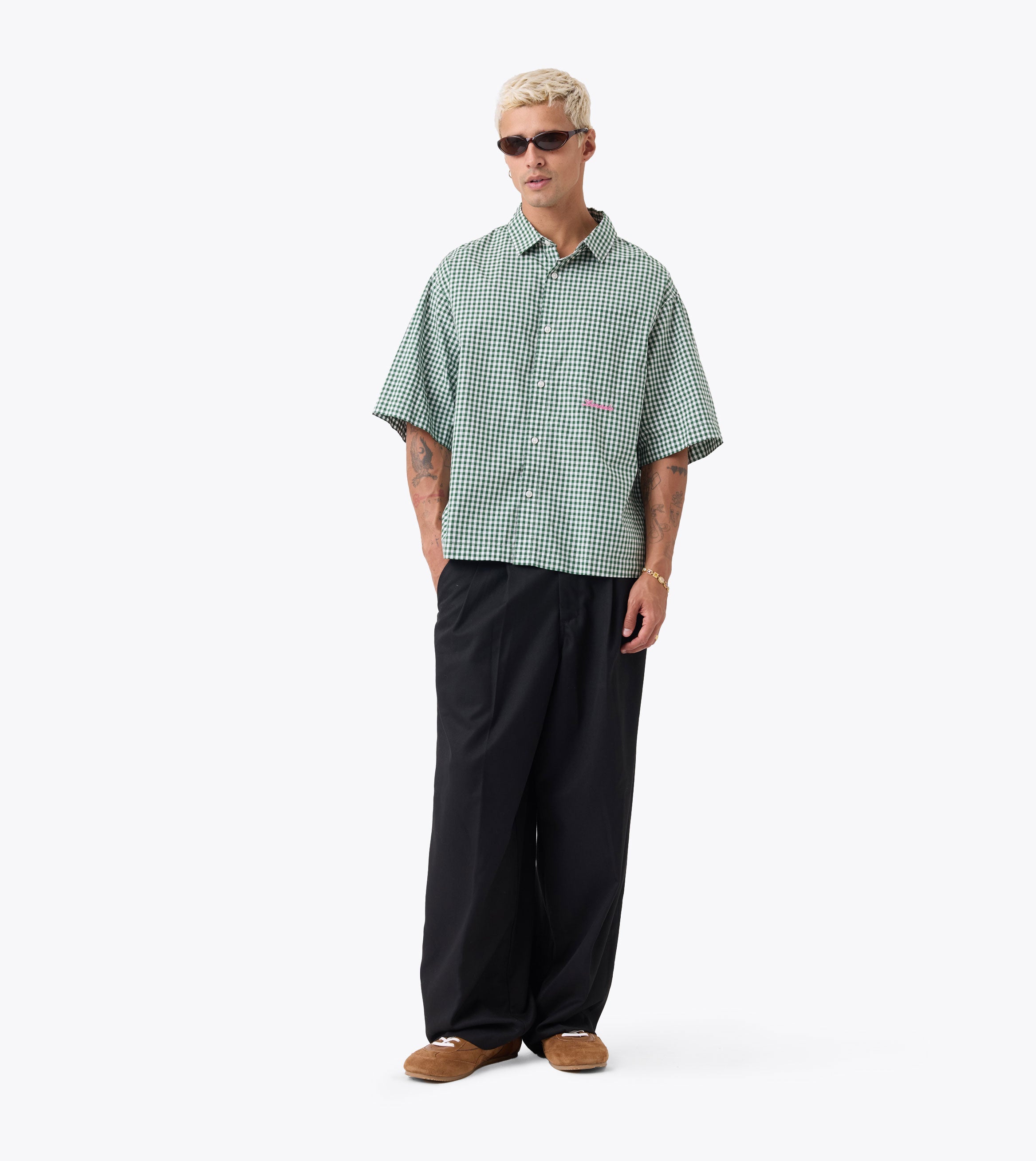 Box Crop Shirt Forest Check - Coming Soon
