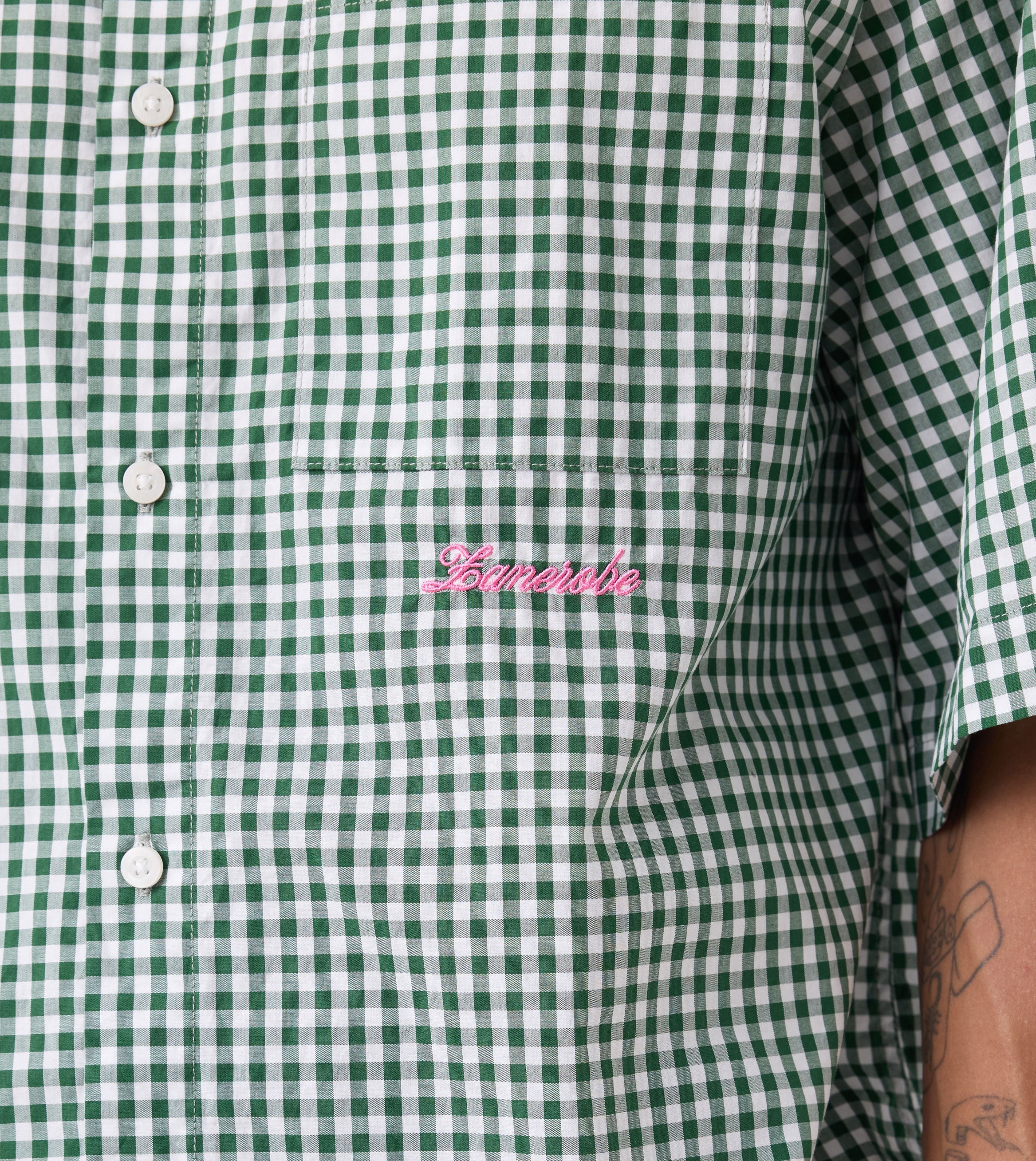 Box Crop Shirt Forest Check