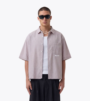 Box Crop Shirt Pink Plaid - Coming Soon