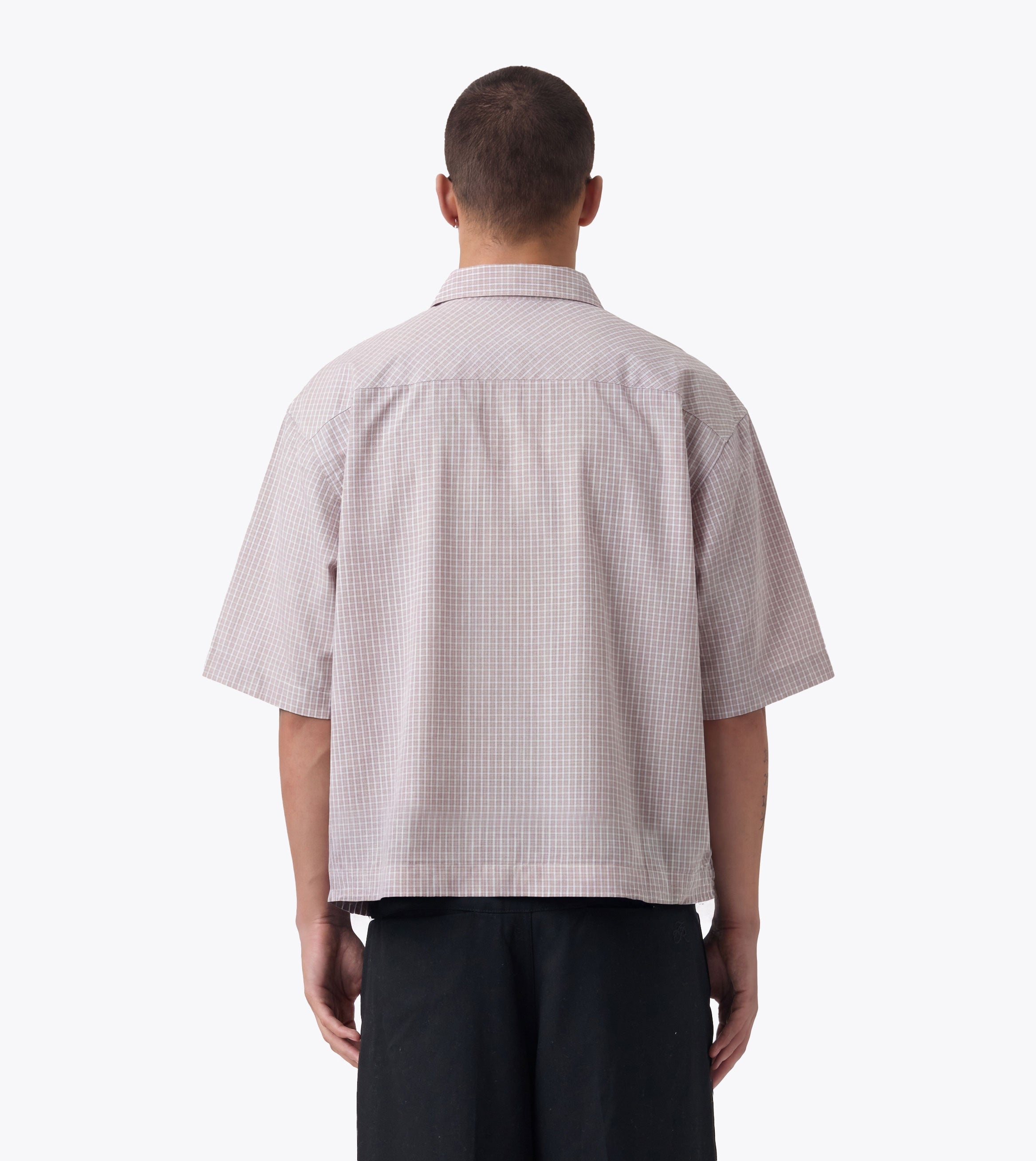 Box Crop Shirt Pink Plaid - Coming Soon