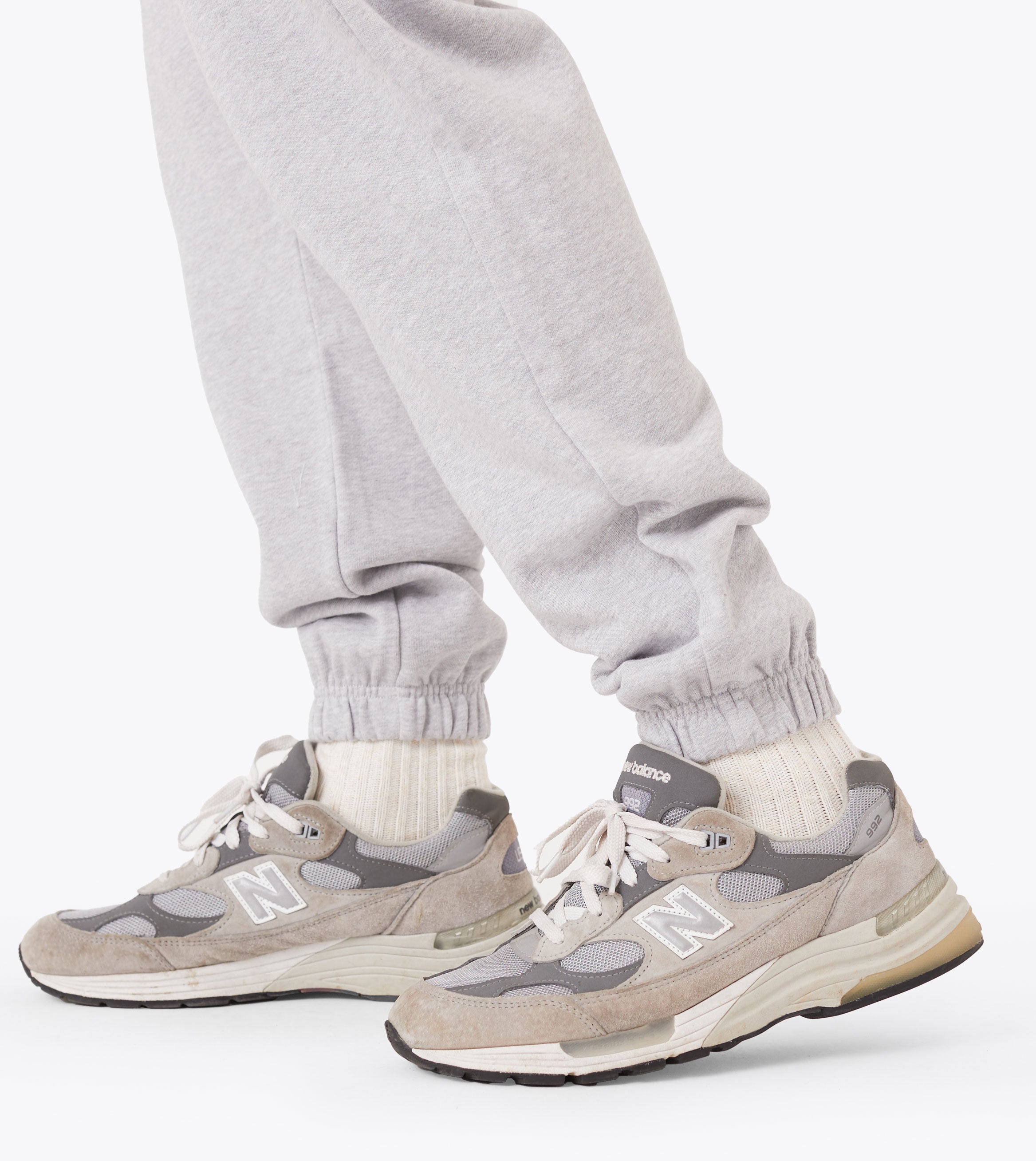 Box Fleece Jogger Grey Marle