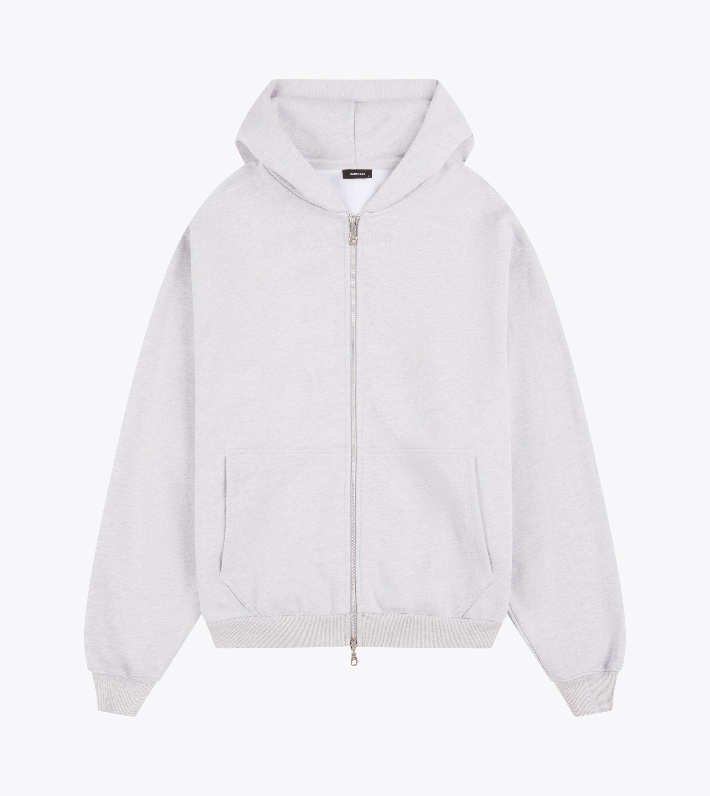 Box Zip Hood Grey Marle