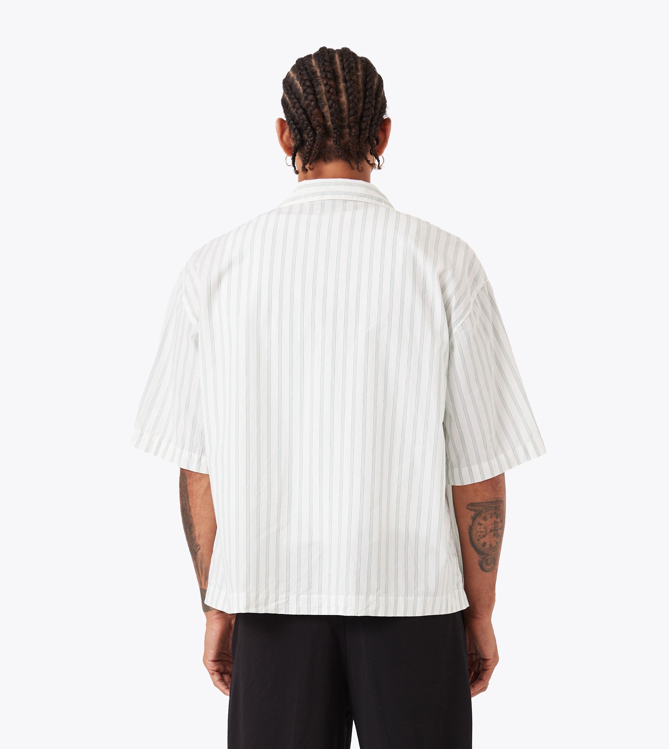 Box Crop Shirt Vintage White/Seaweed