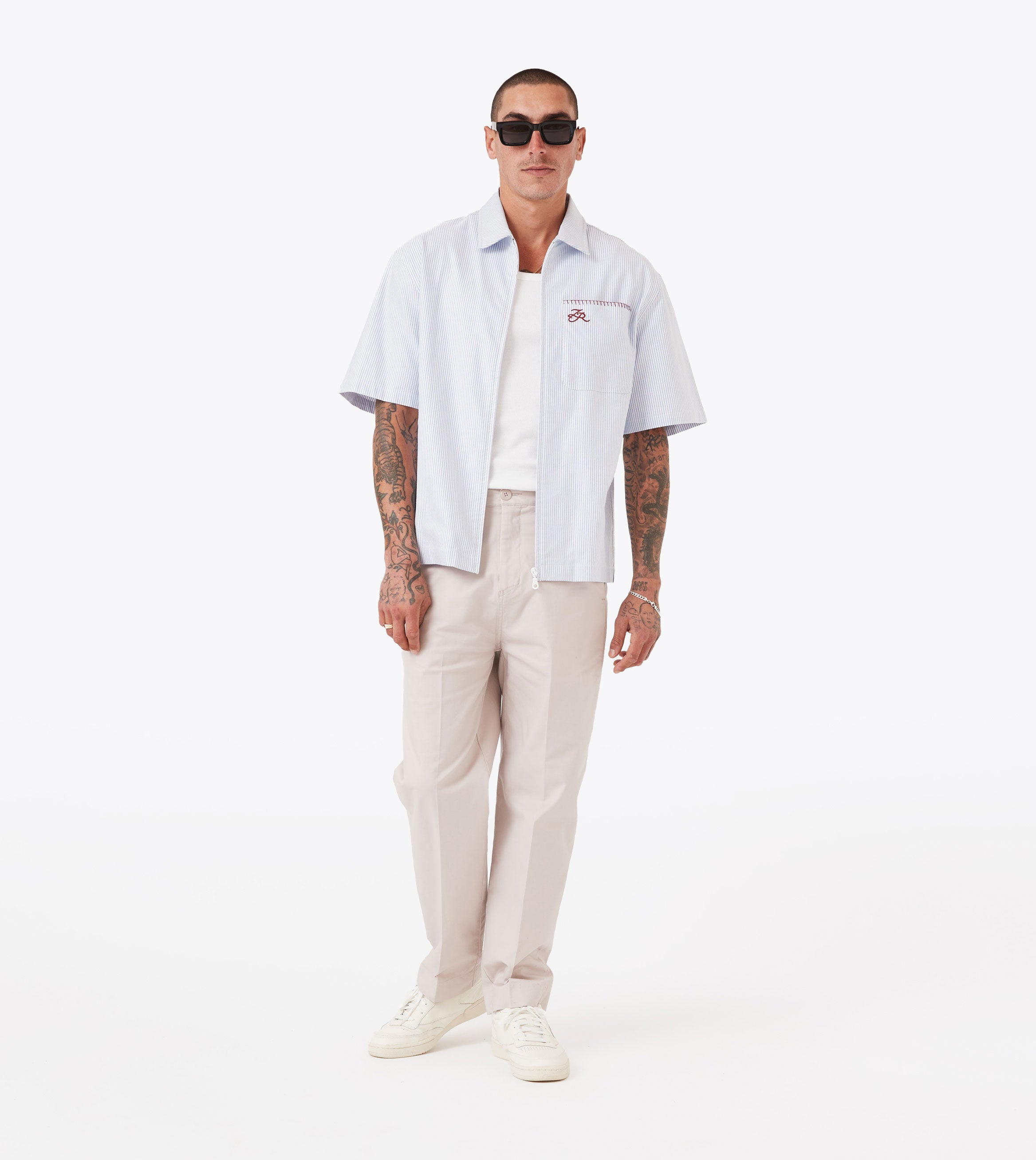 Boxy SS Overshirt 2.0 Blue Stripe