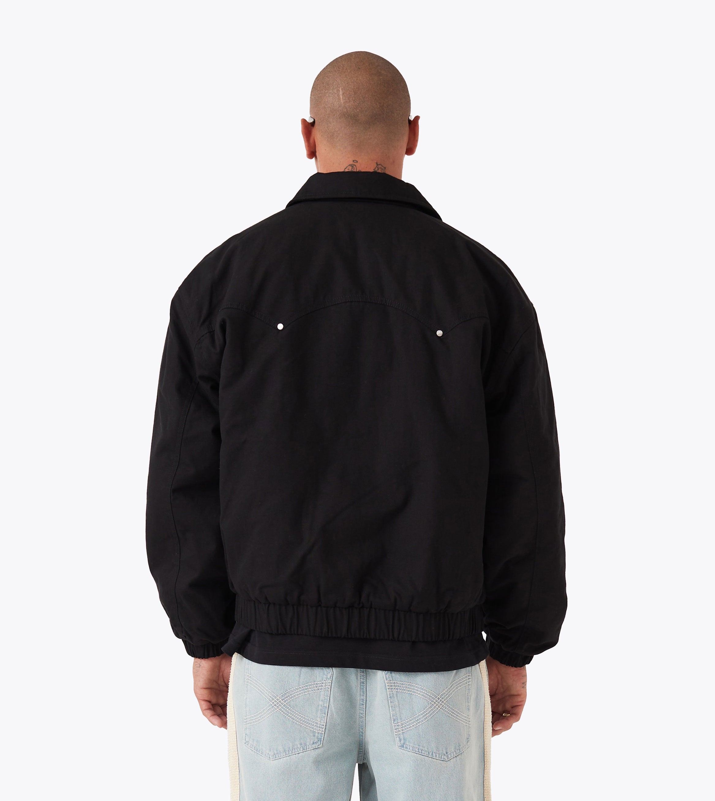 Canvas Work Jacket Washed Black