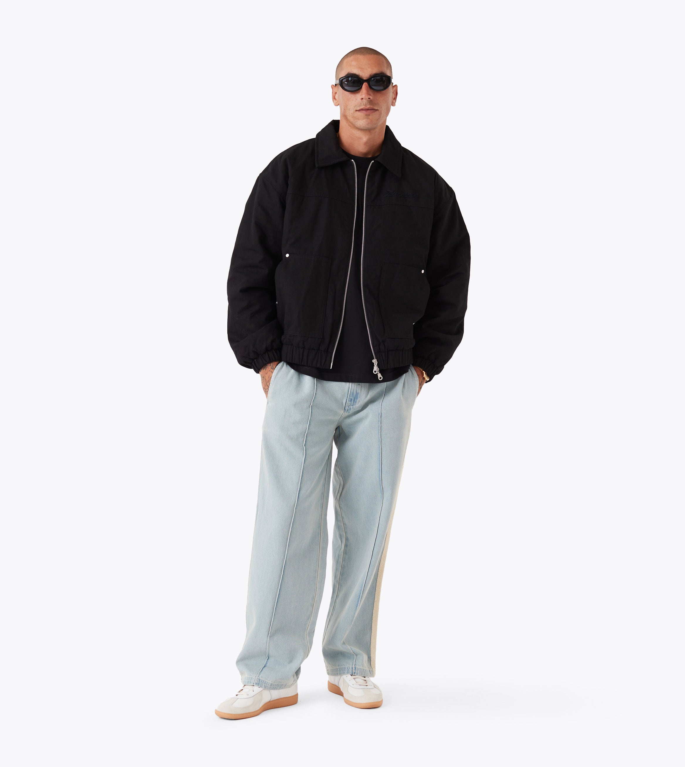 Canvas Work Jacket Washed Black