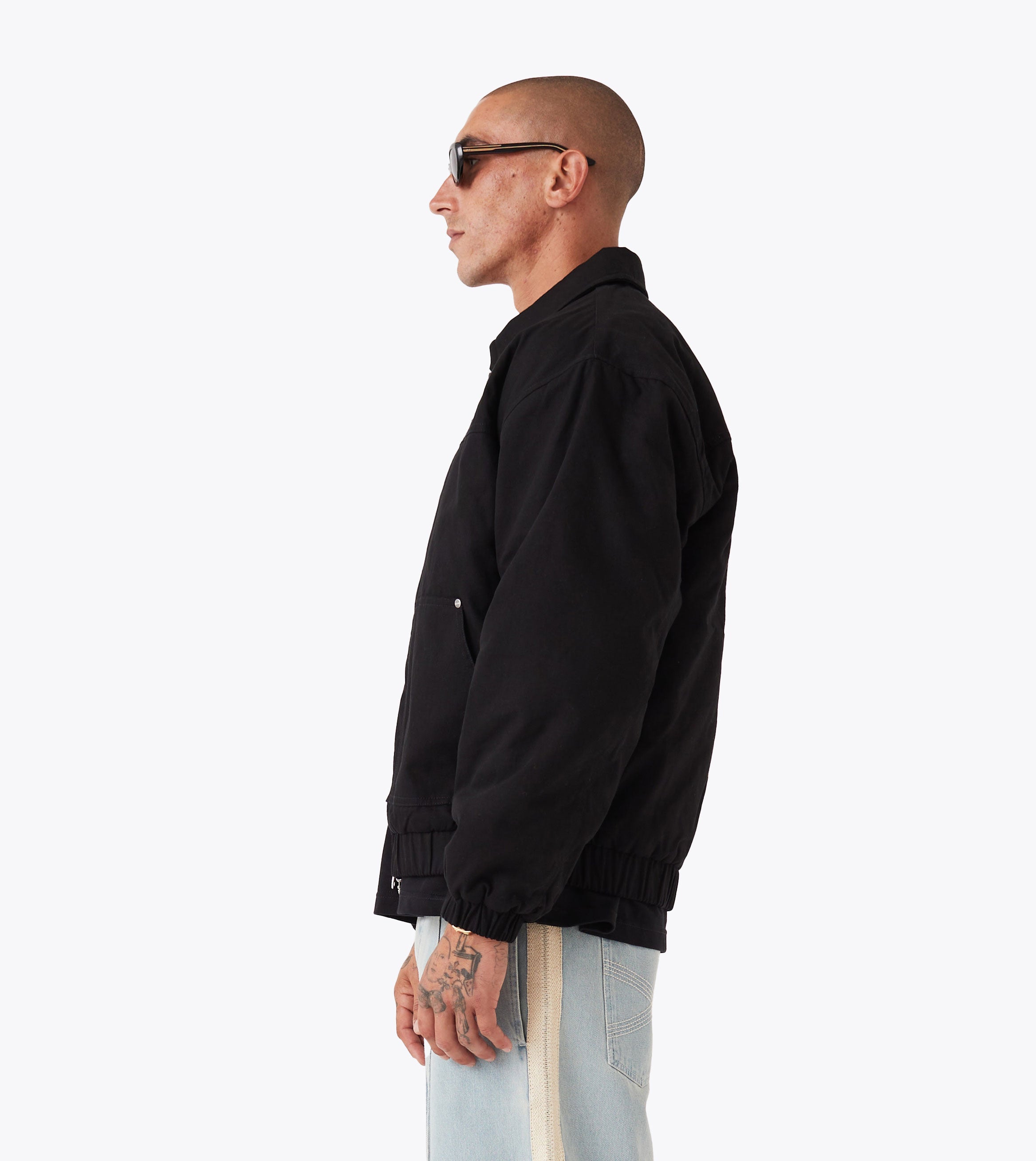 Canvas Work Jacket Washed Black
