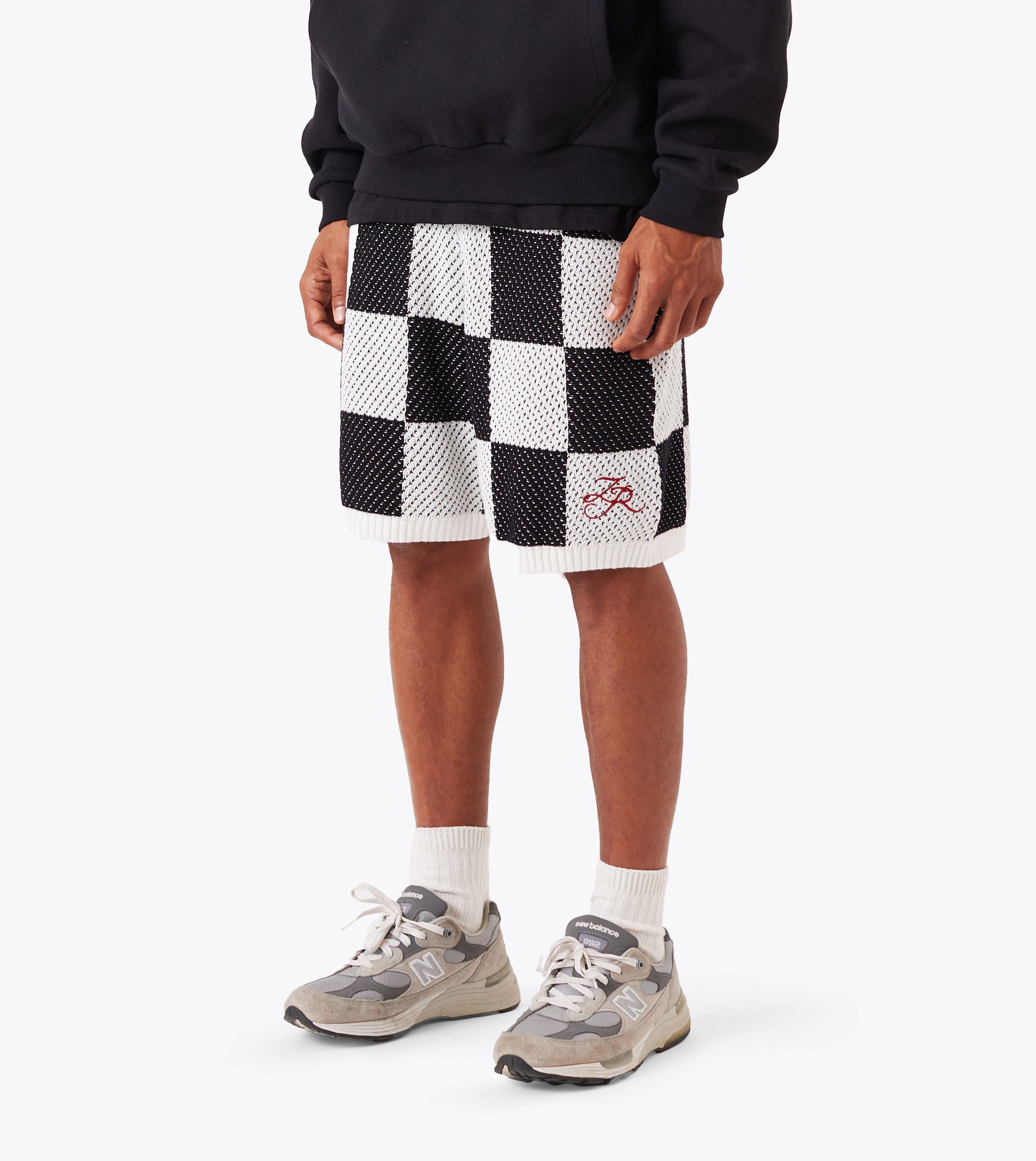 Check Jumpa Knit Short White/Black