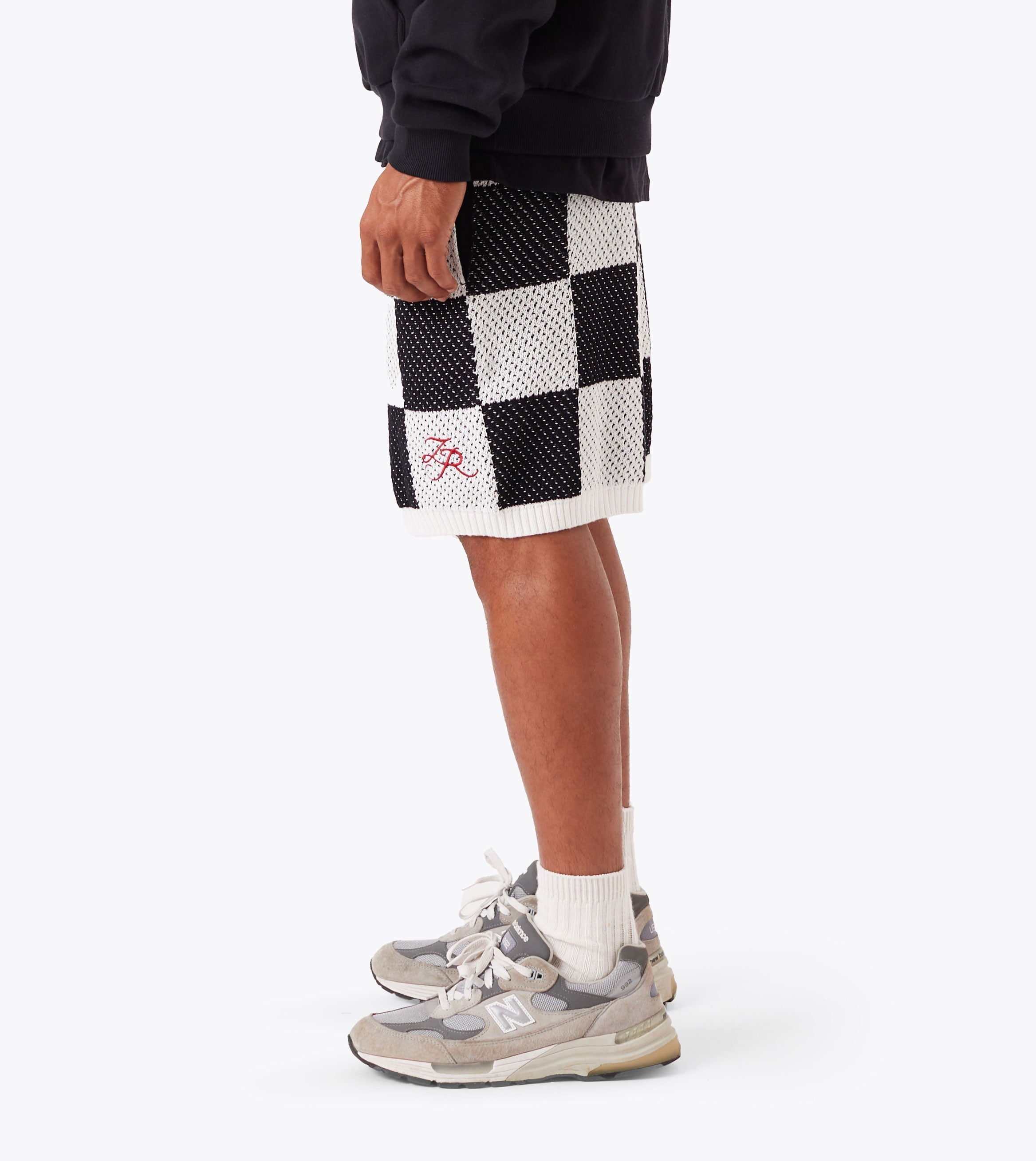Check Jumpa Knit Short White/Black