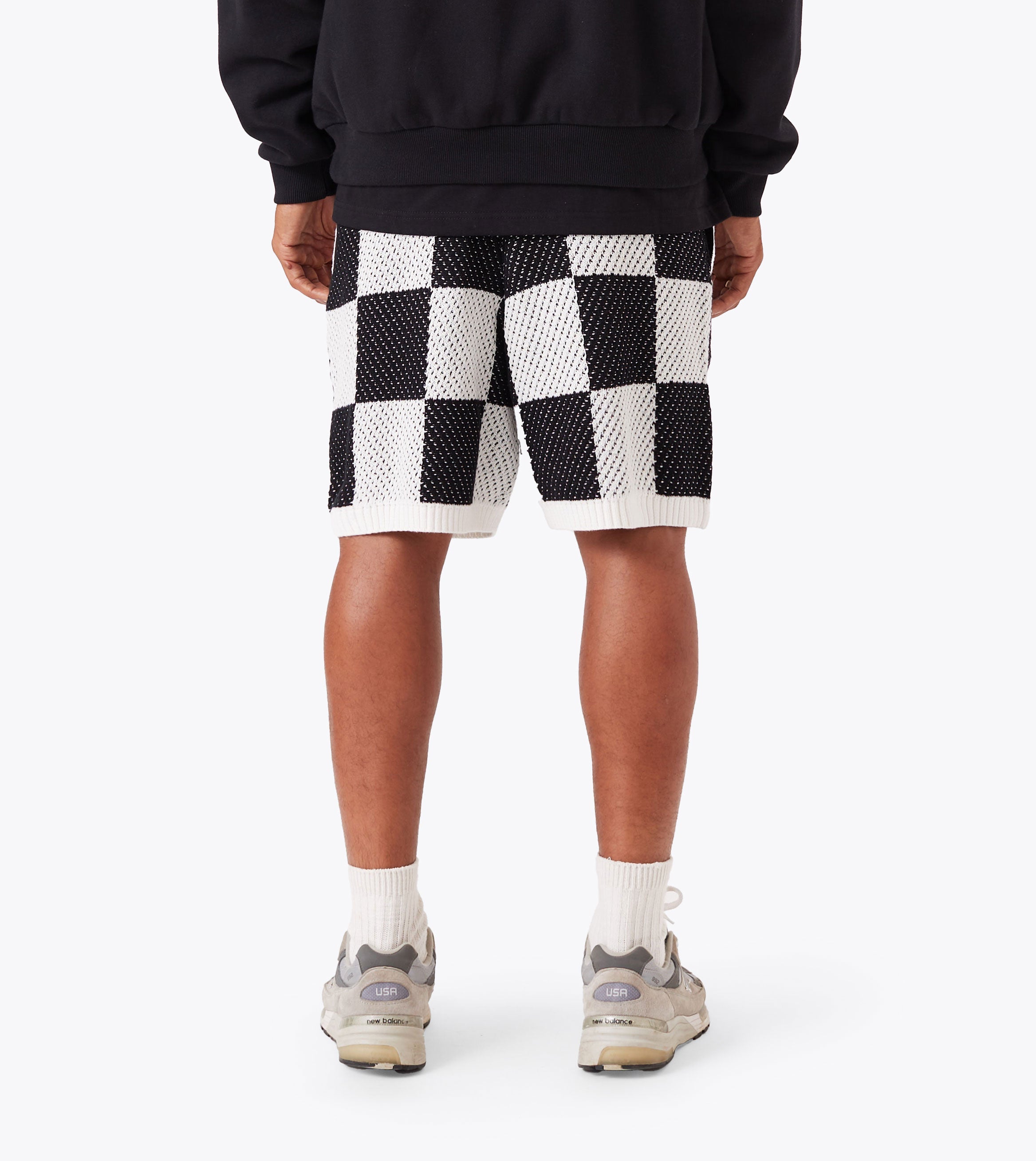 Check Jumpa Knit Short White/Black