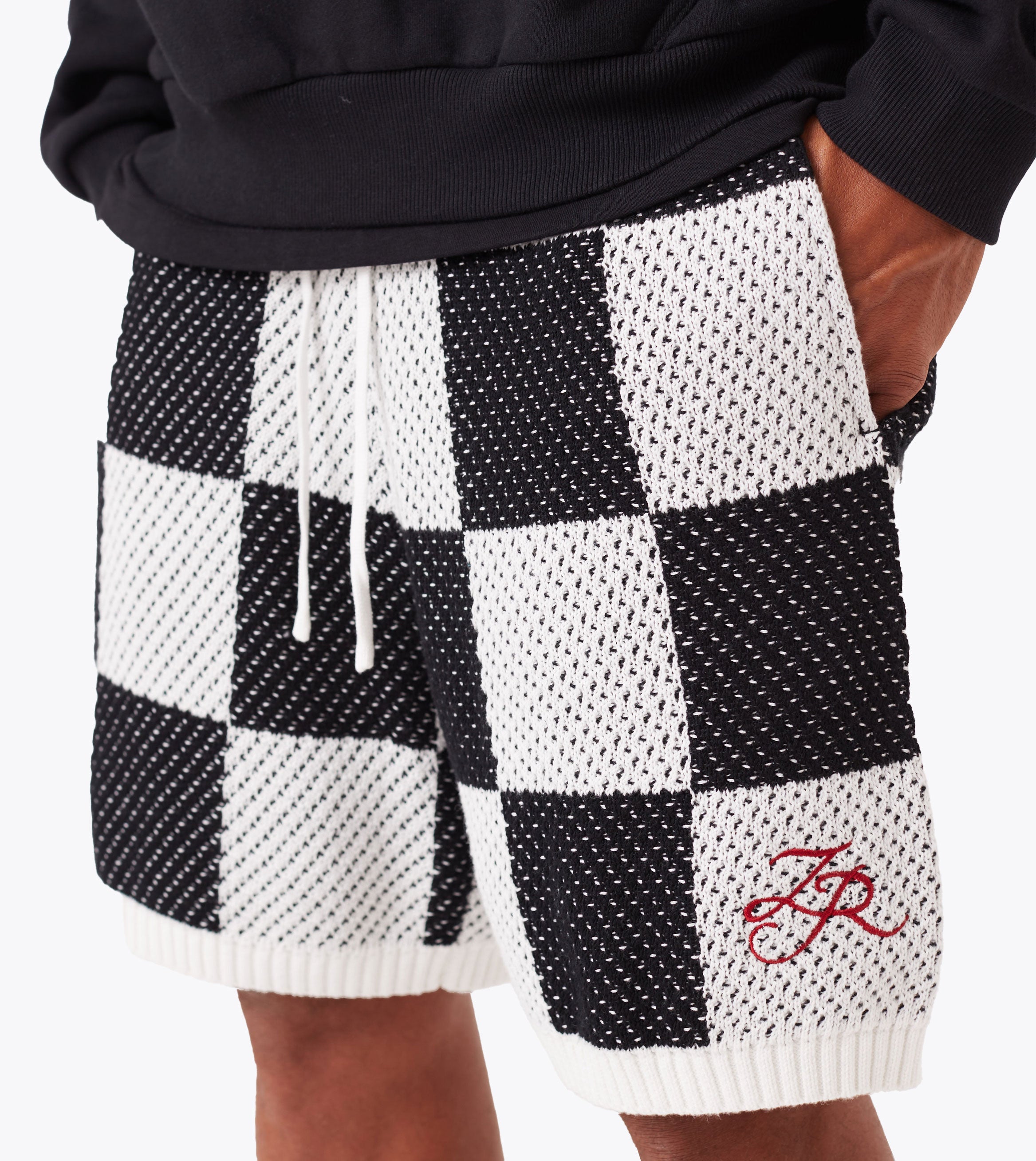 Check Jumpa Knit Short White/Black