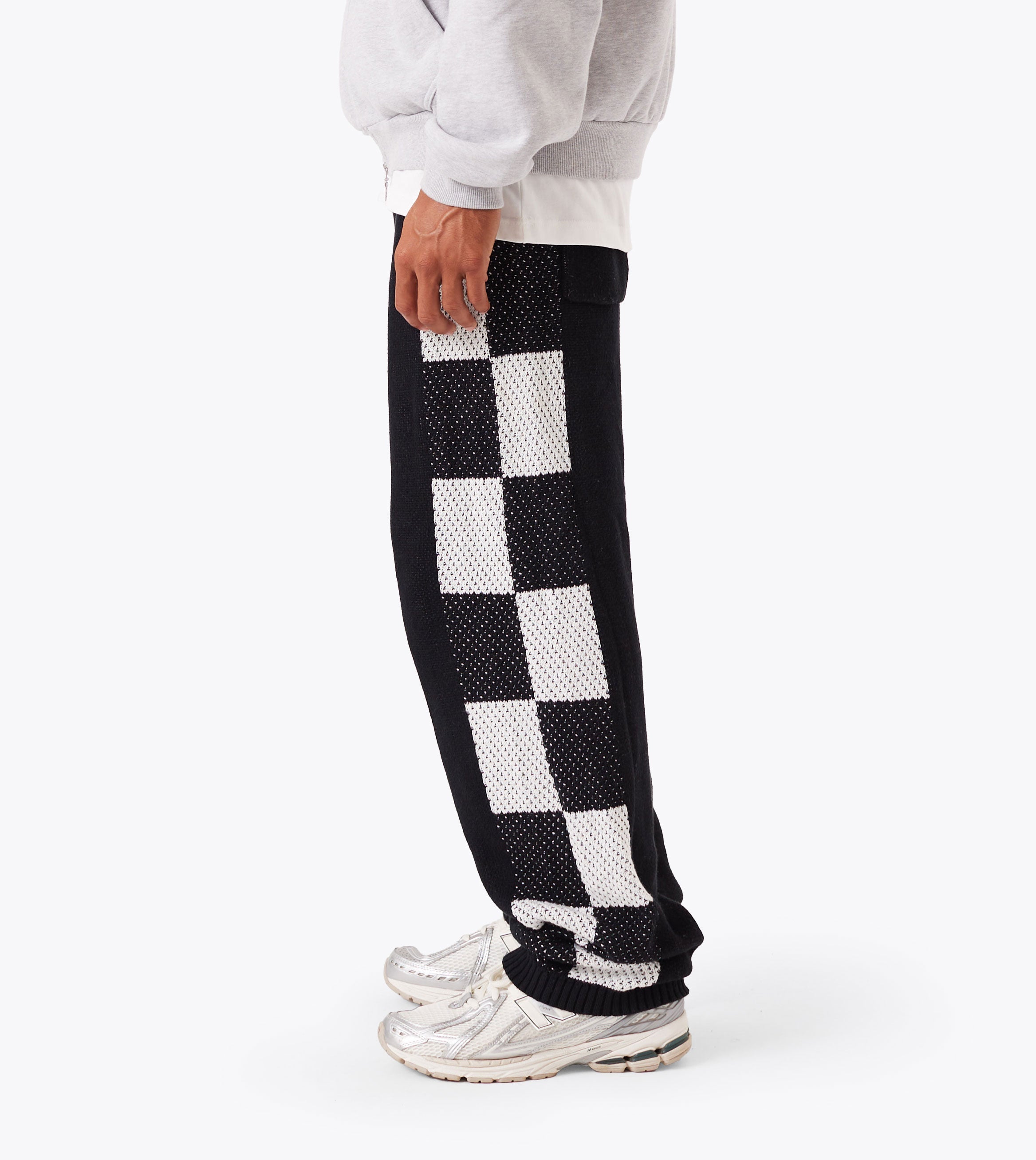 Checker Lounge Pant Black