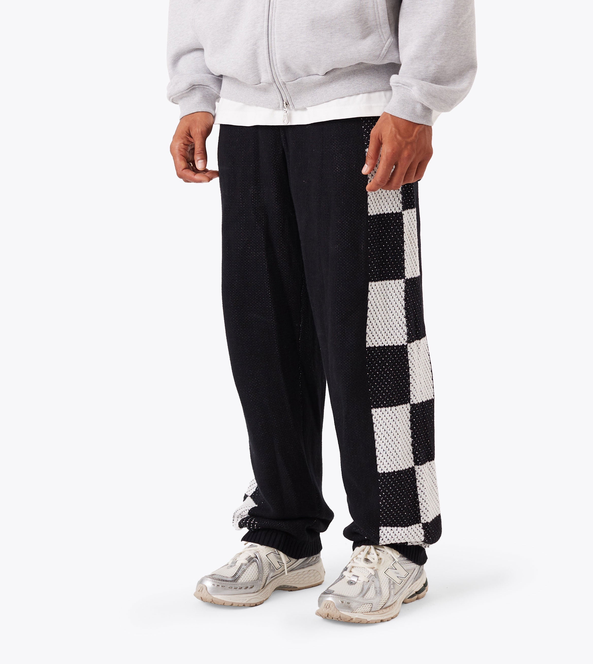 Checker Lounge Pant Black