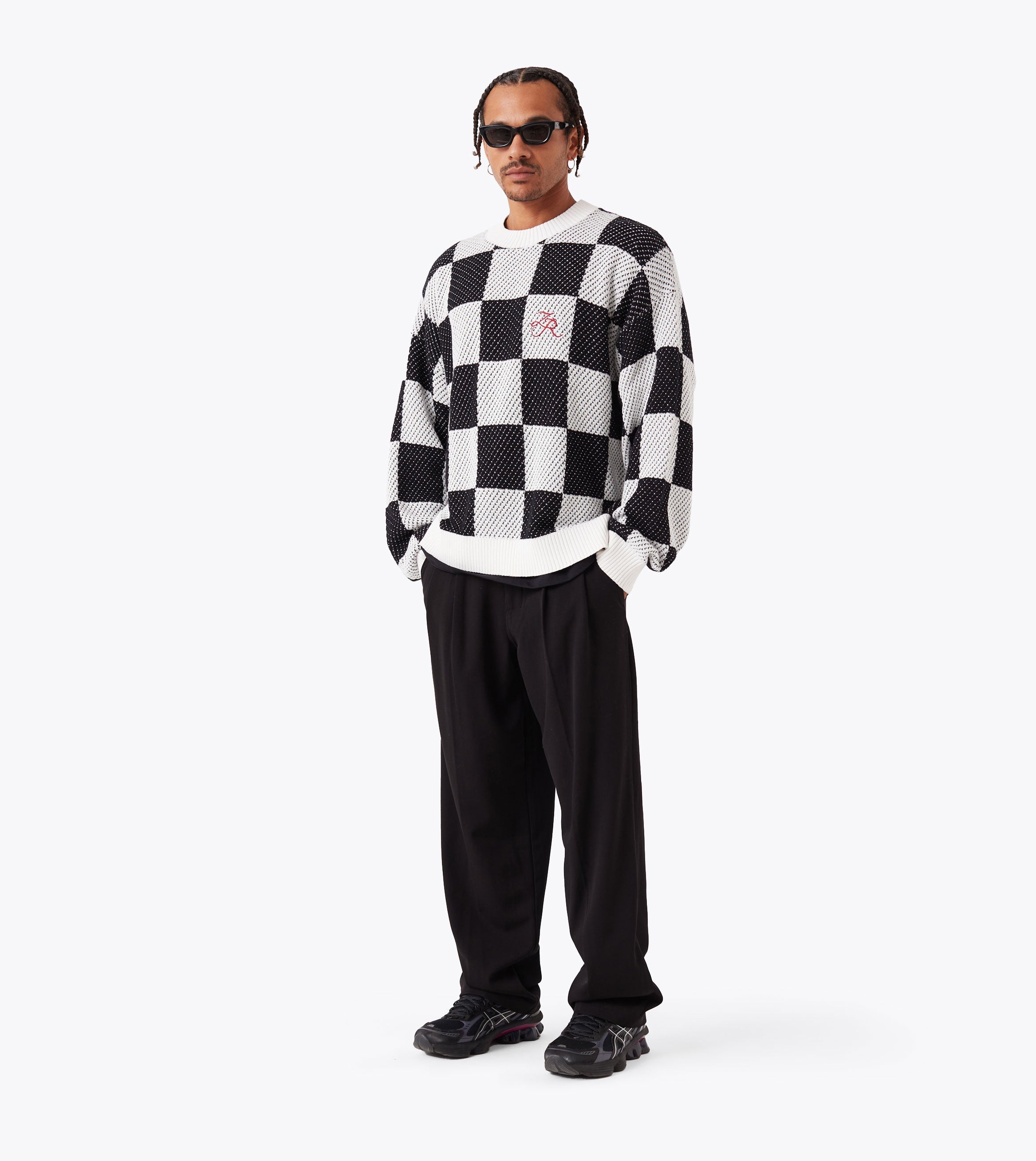 Checker OS Knit Vintage White/Black