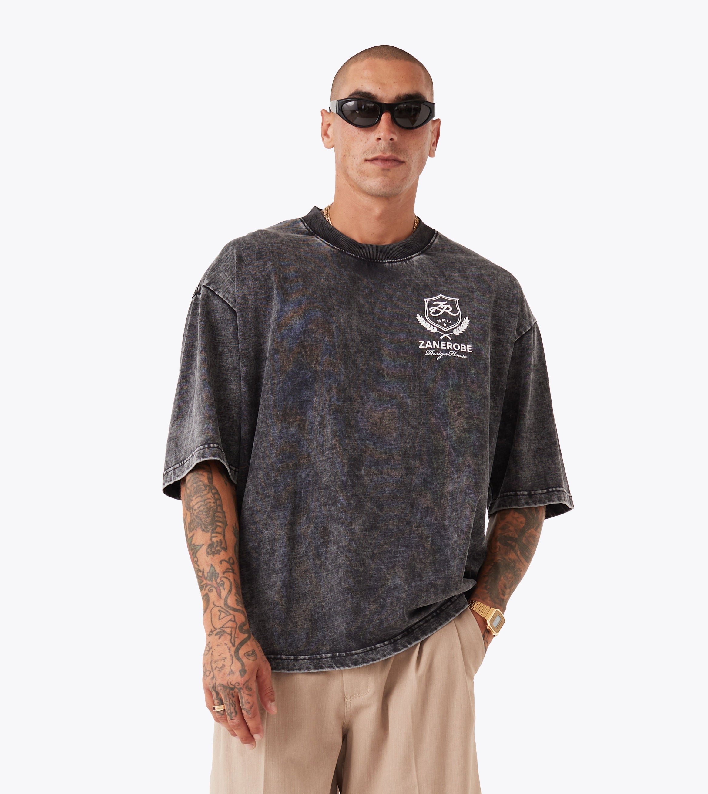 Crest Flow Tee GD Ash Grey