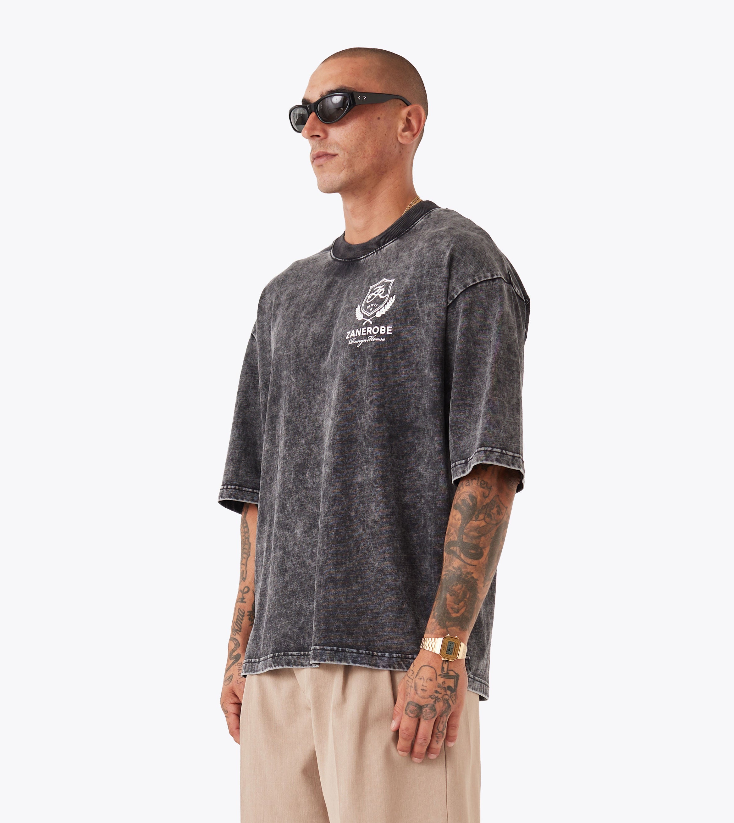 Crest Flow Tee GD Ash Grey