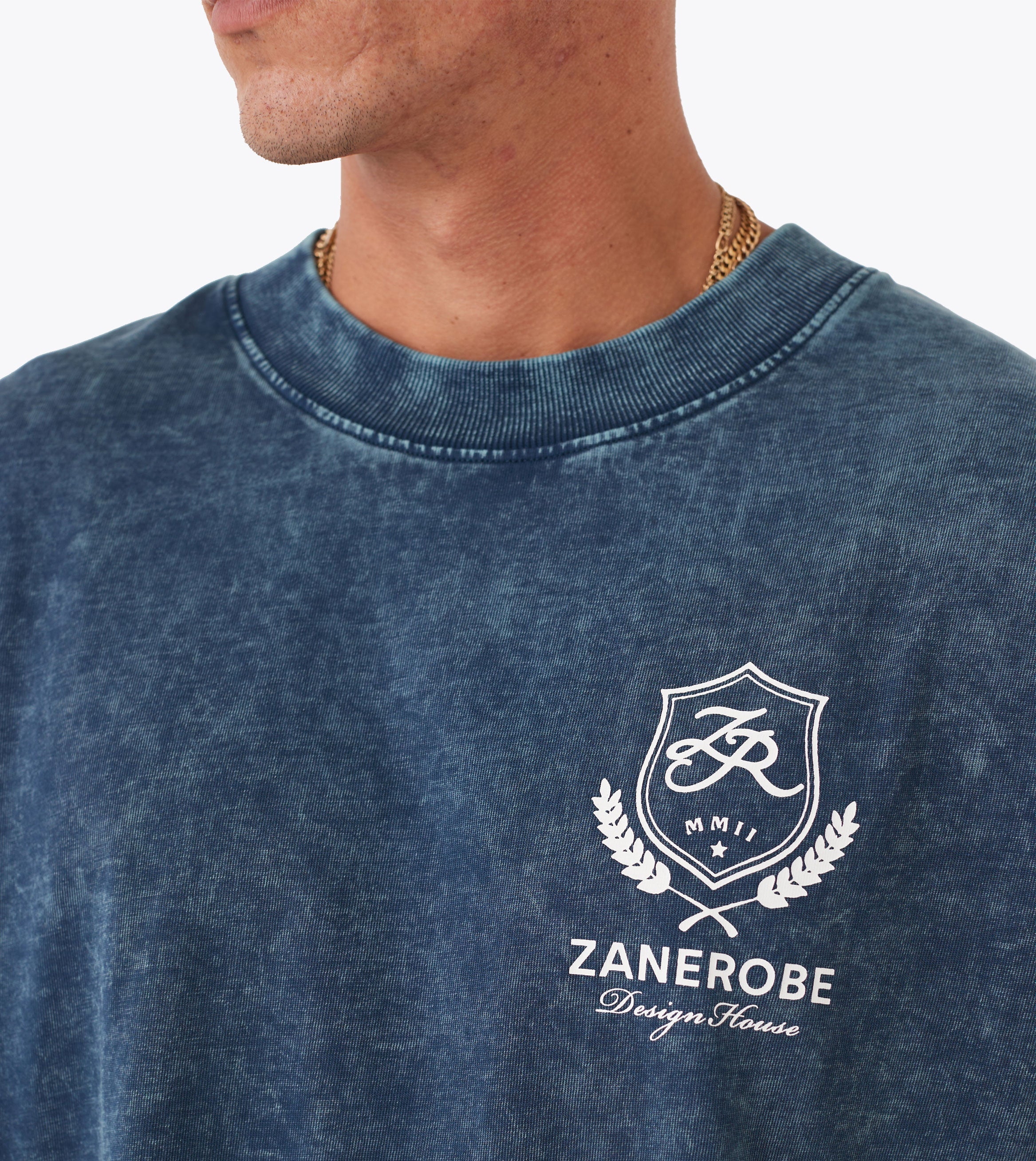 Crest Flow Tee GD Navy