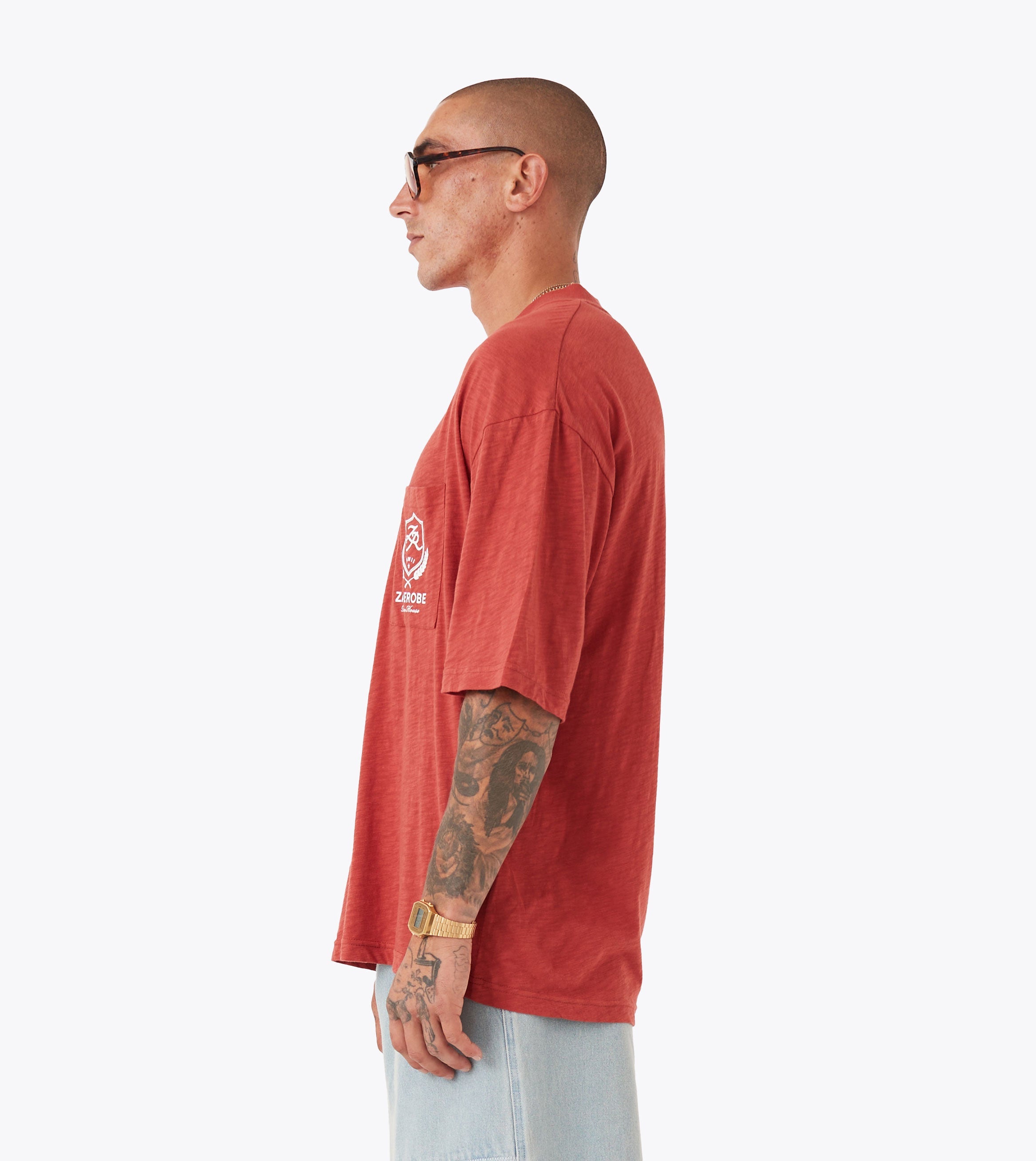 Crest Slub Flow Tee Cherry