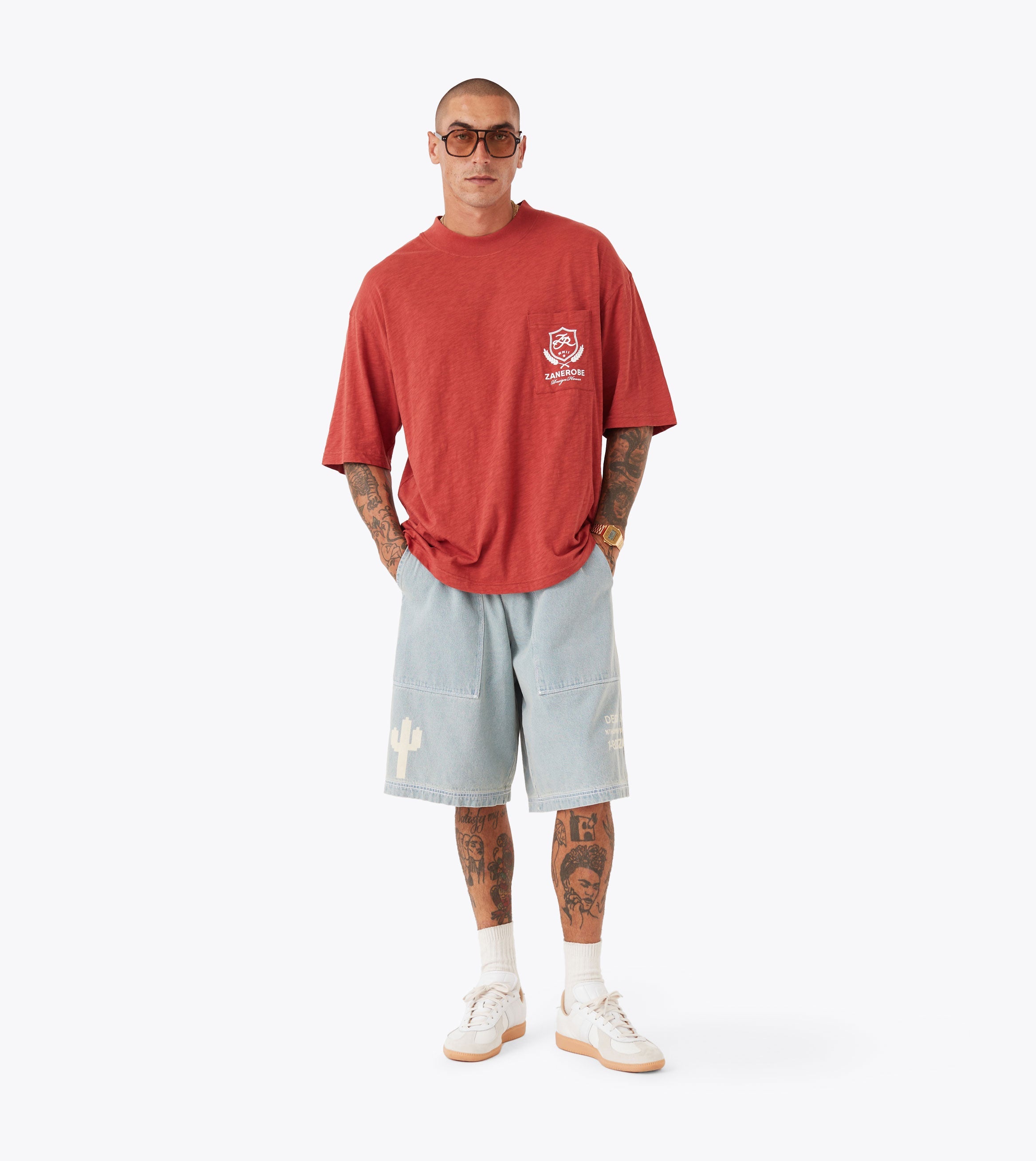 Crest Slub Flow Tee Cherry