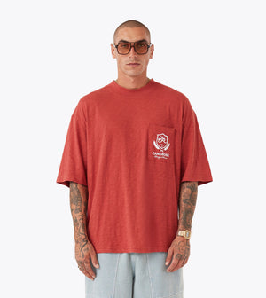 Crest Slub Flow Tee Cherry
